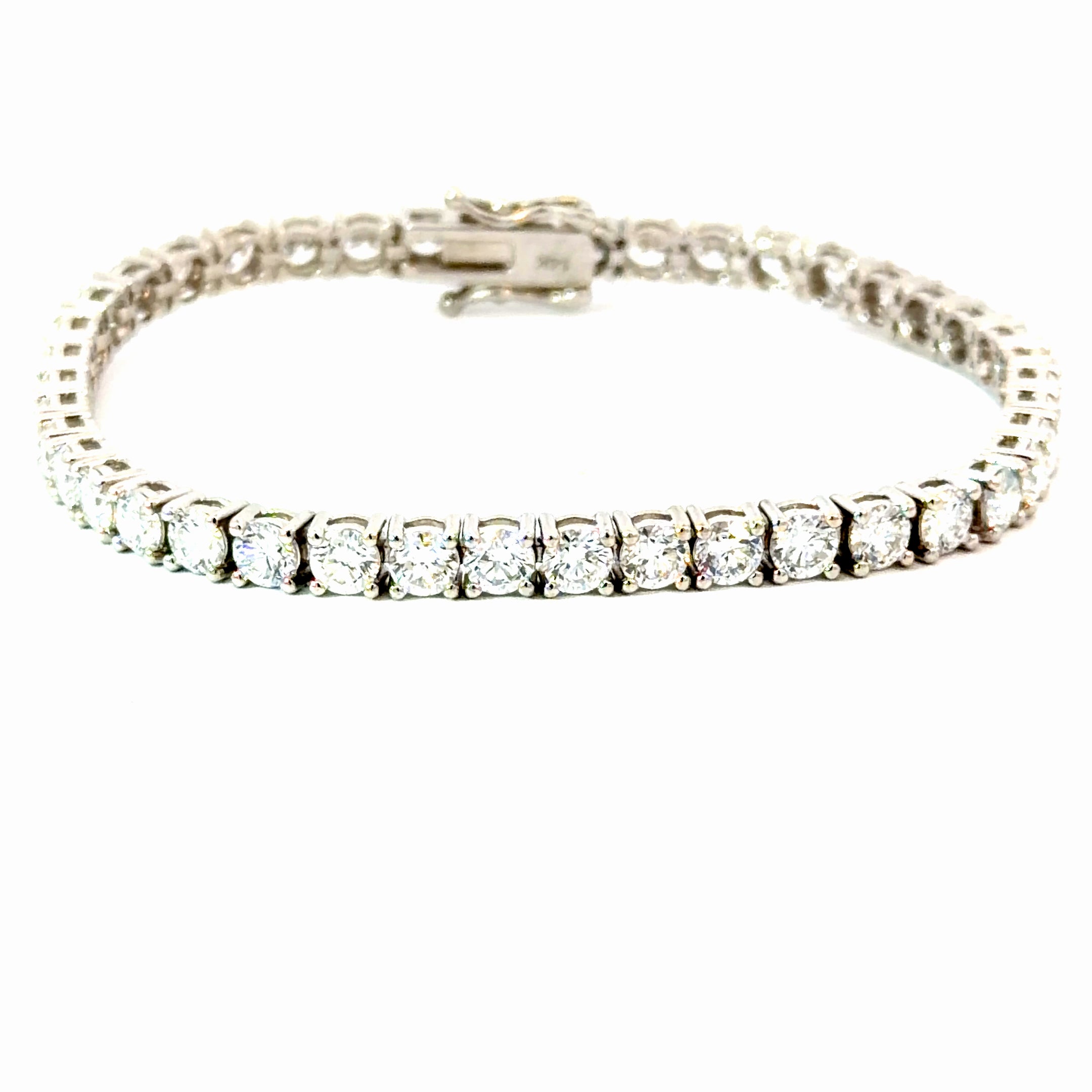 9CT Lab Diamond Tennis Bracelet – 14K White Gold