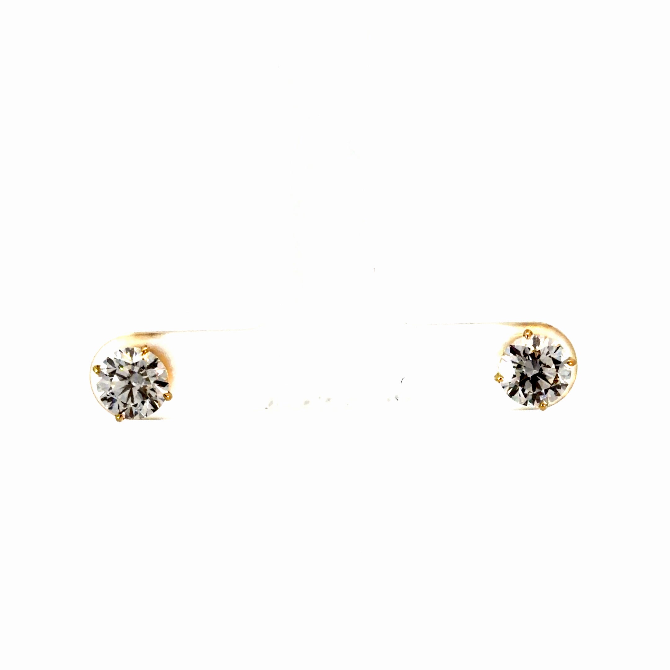 2CTW Round Lab Diamond Studs (Pair) - IGI Certified