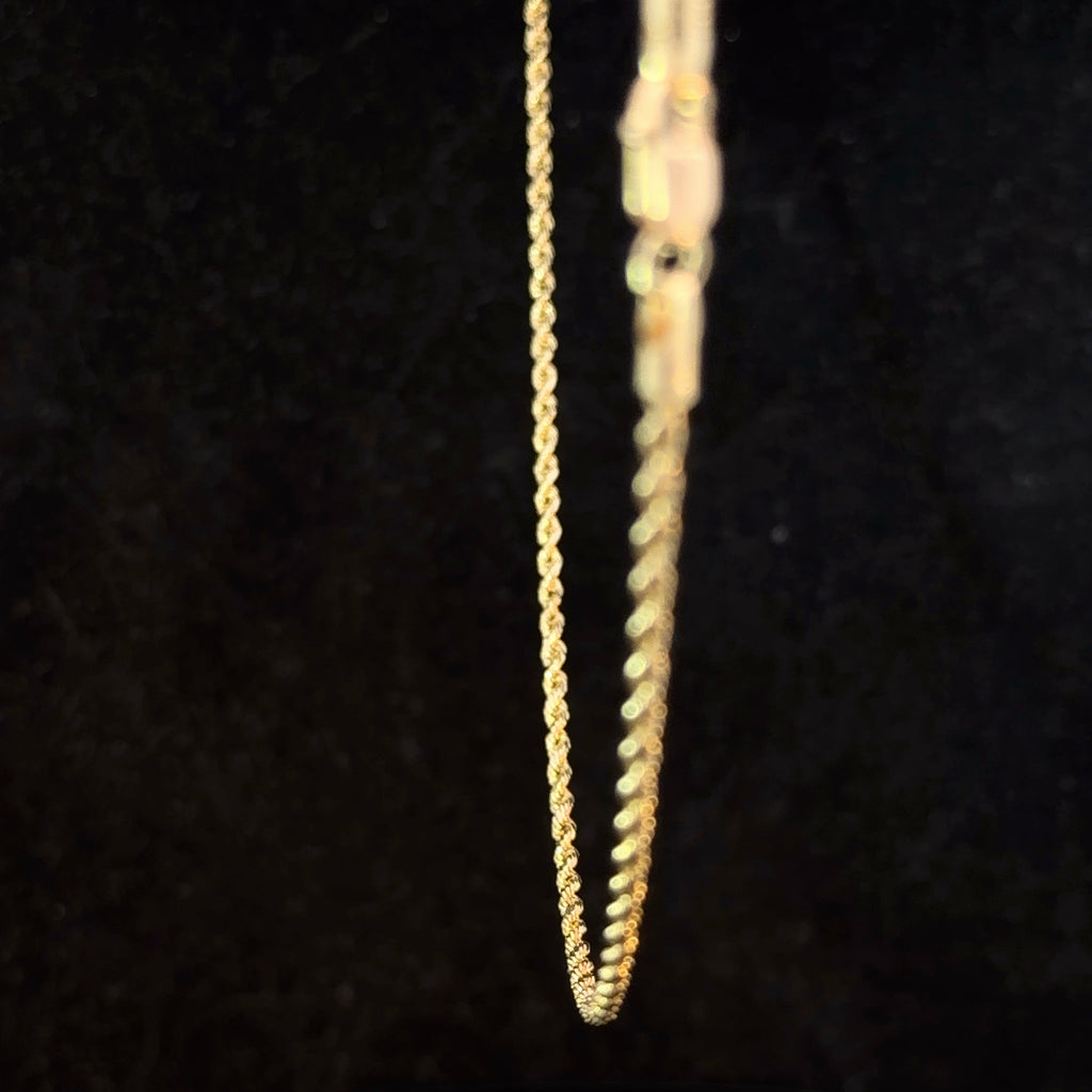 2mm Rope Chain - 10k Gold
