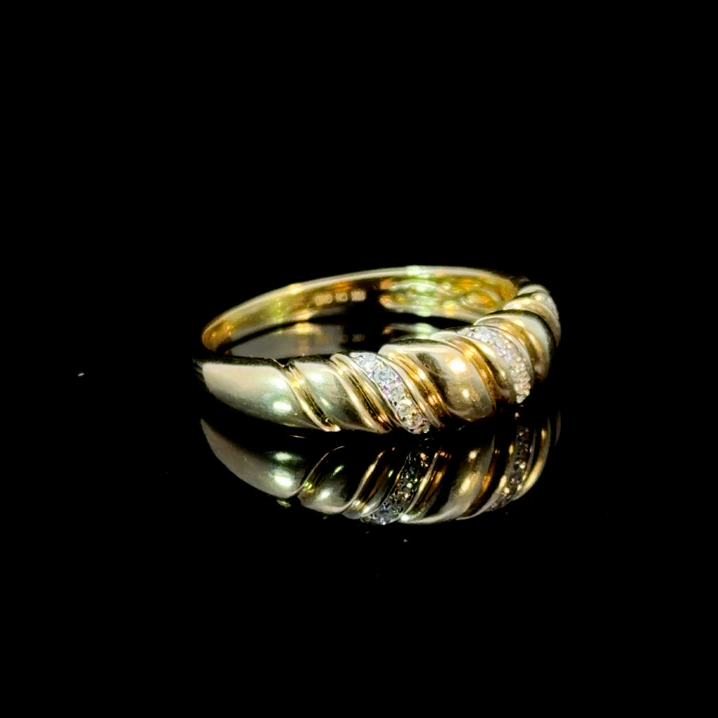 Twist Dome Diamond Band