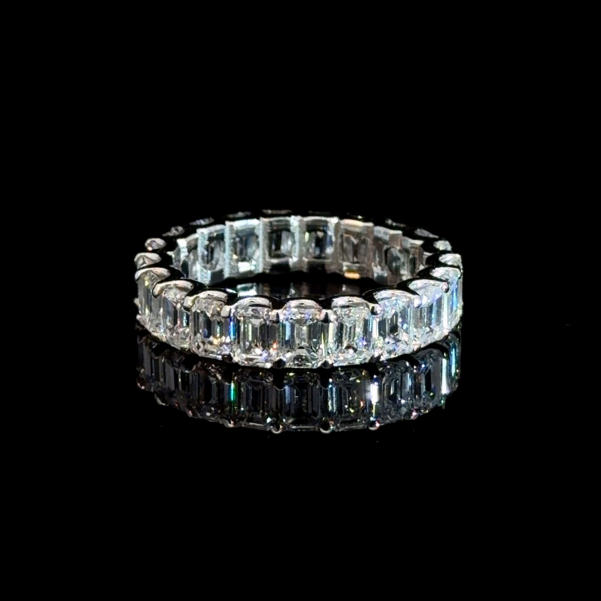 5ct Lab Diamond Emerald Cut Eternity Band