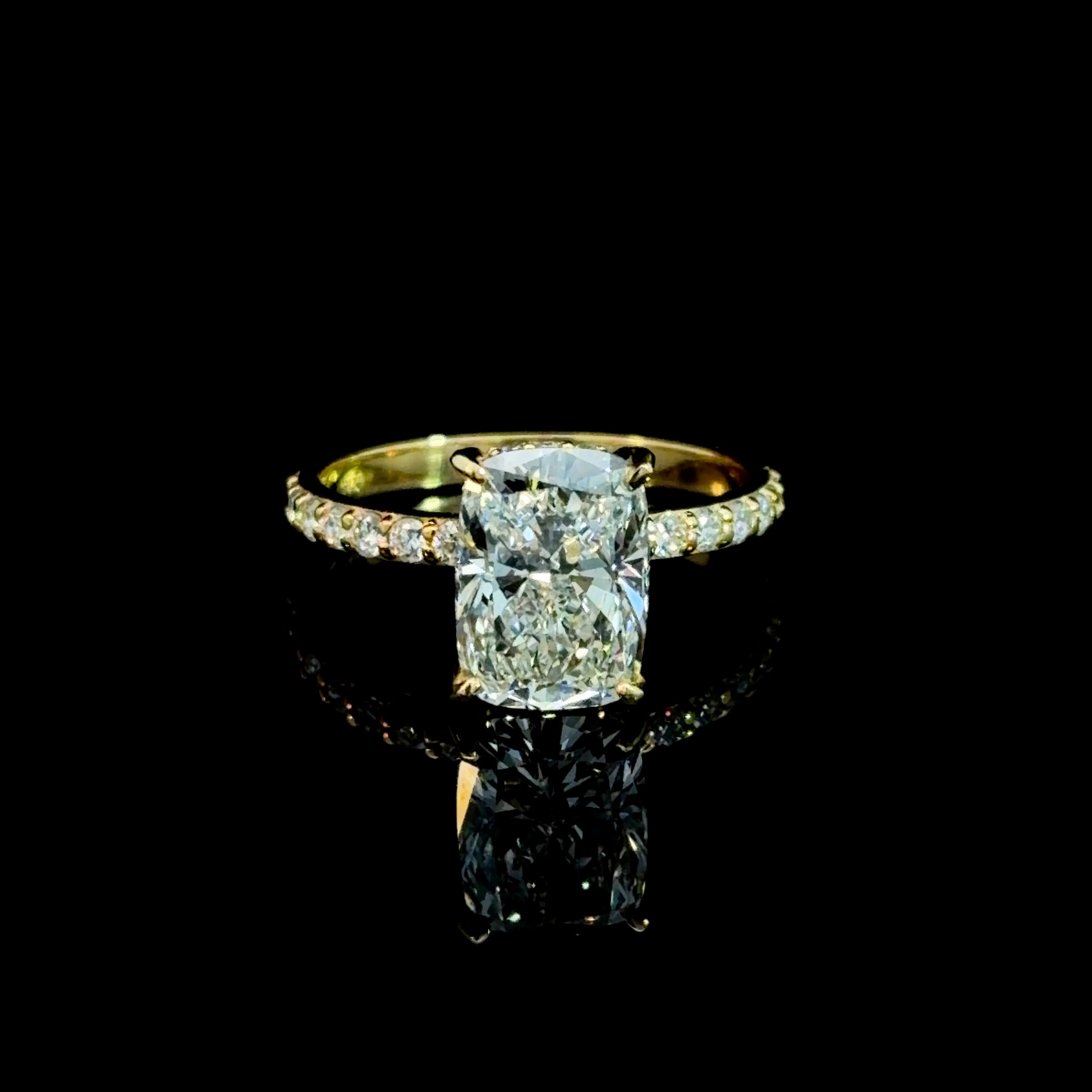 3.07ct Elongated Cushion Cut - F VS2