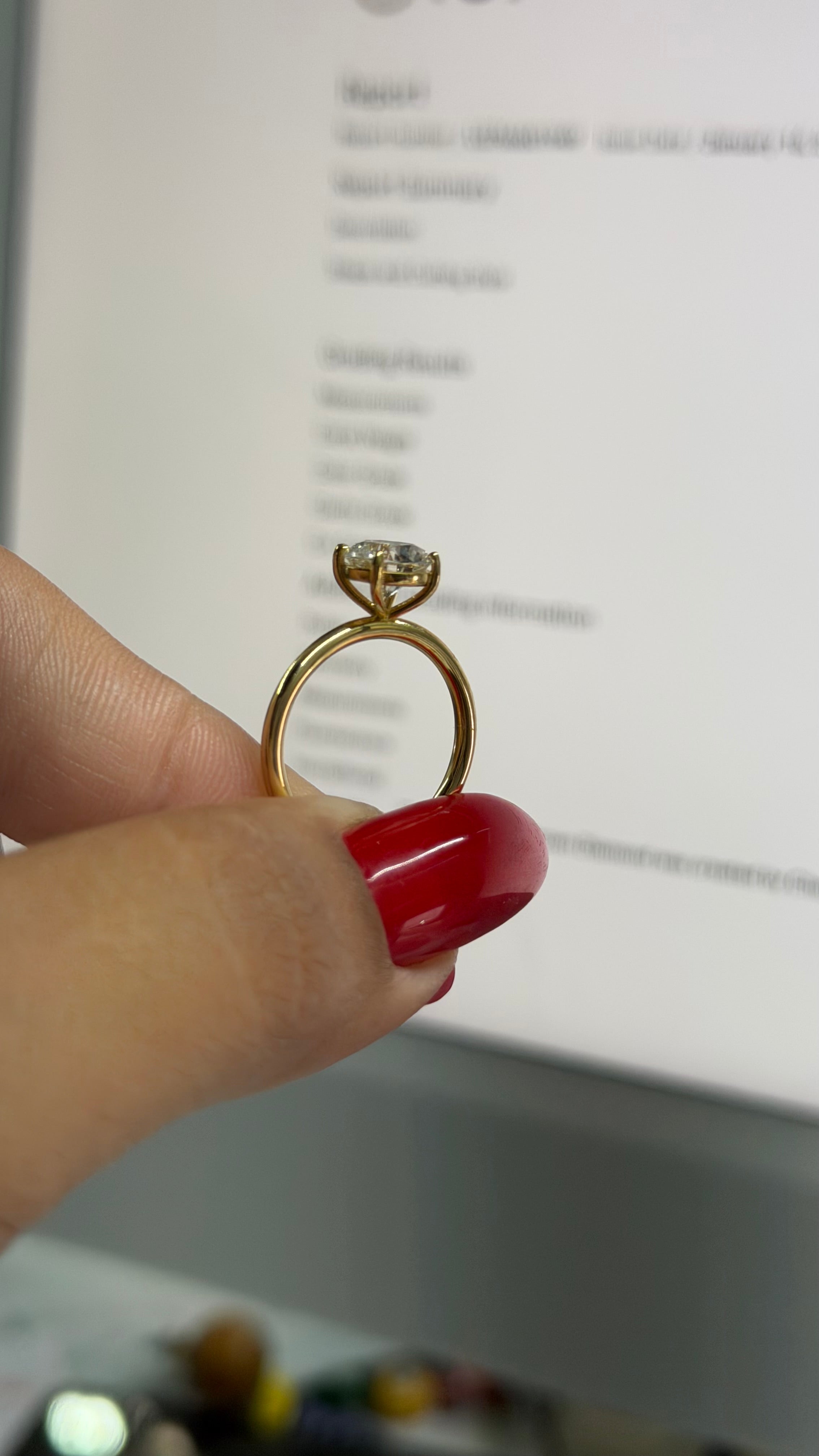 1.55ct Round Cut Lab Diamond Solitaire Ring