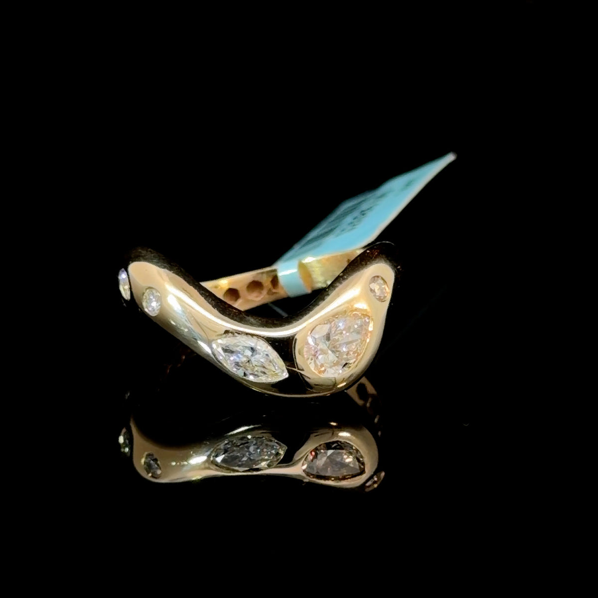 0.85ct Scattered Lab Diamond Wave Ring