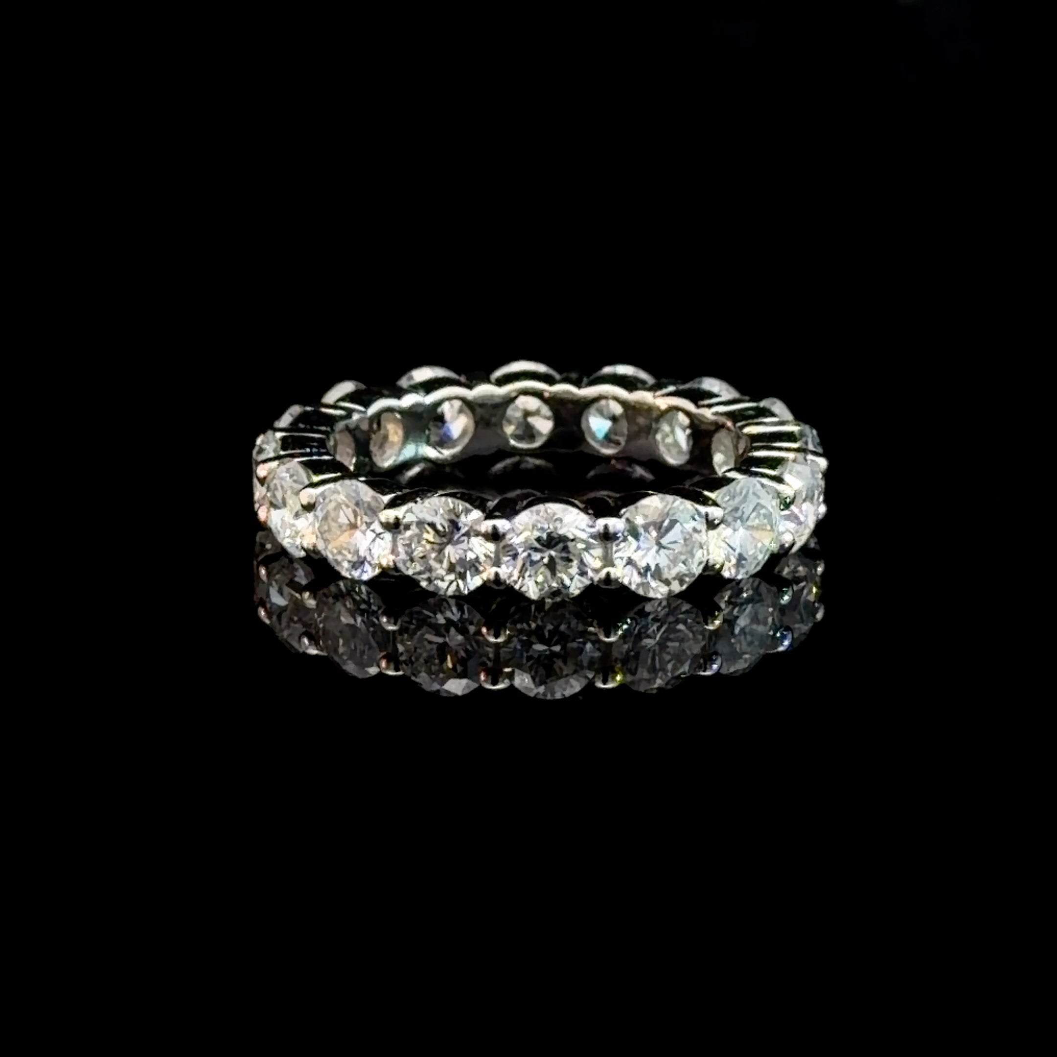 5.20ct Lab Diamond Round Cut Eternity Band - 14K White Gold
