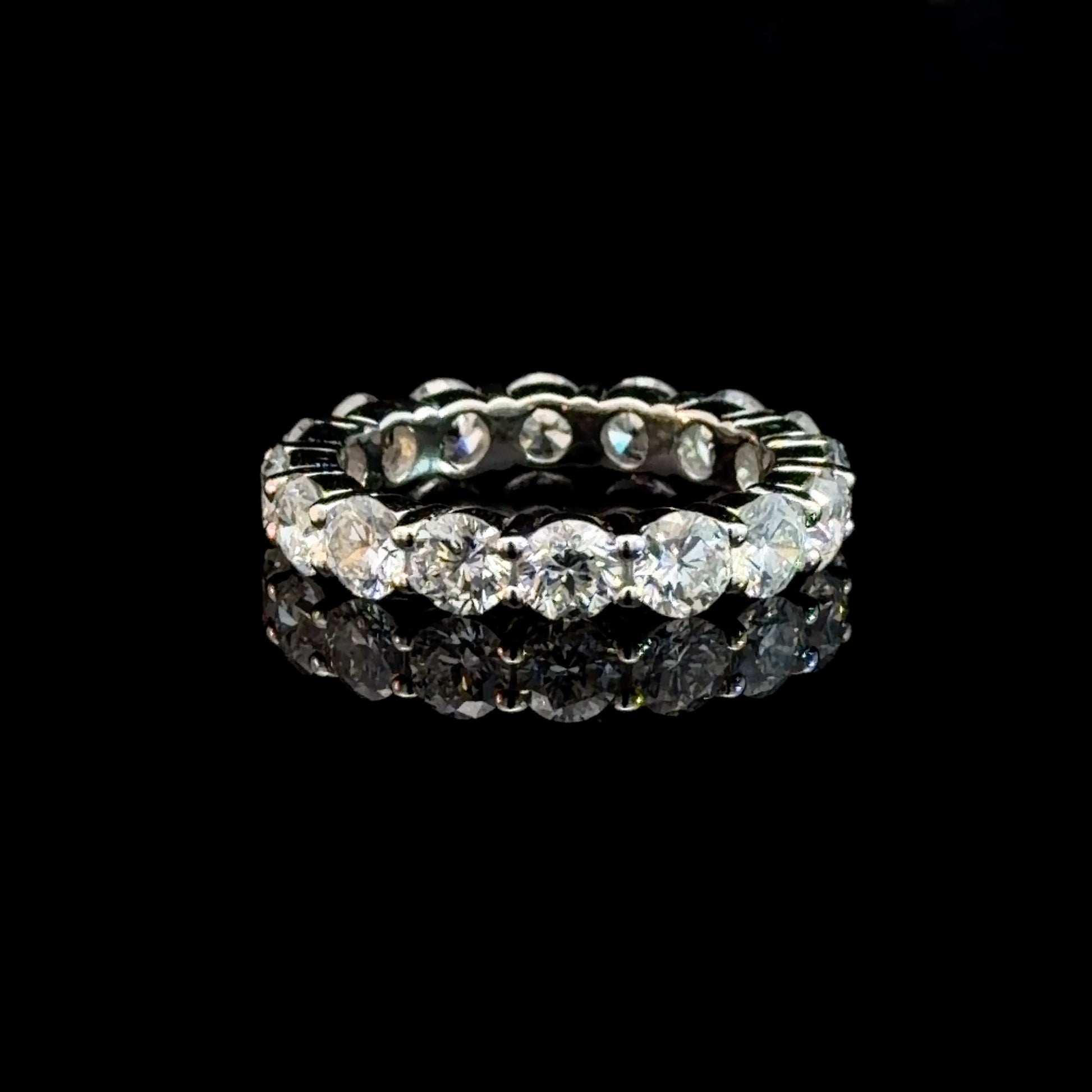 5.20ct Lab Diamond Round Cut Eternity Band - 14K White Gold