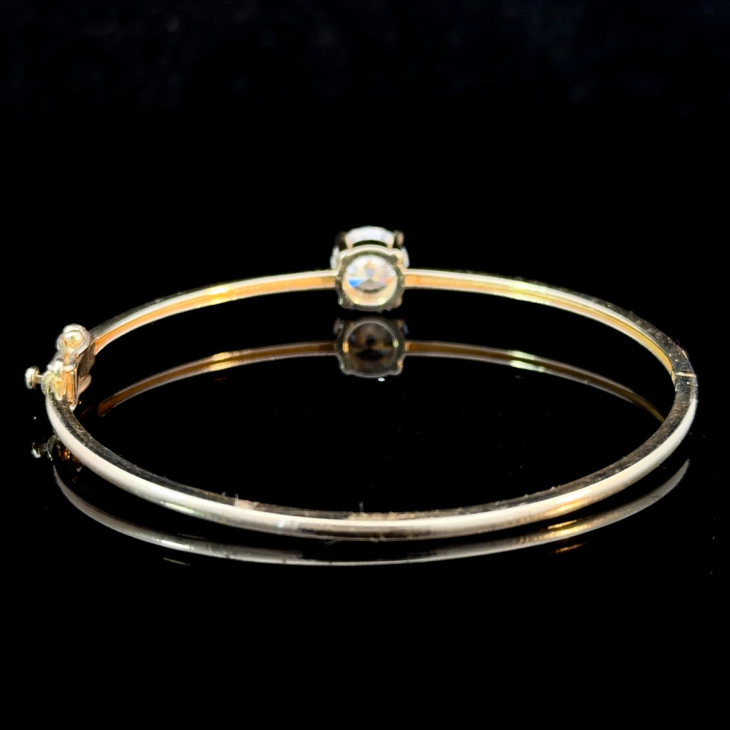 1.60ct Round-Cut Lab Diamond Bangle in 14k Gold