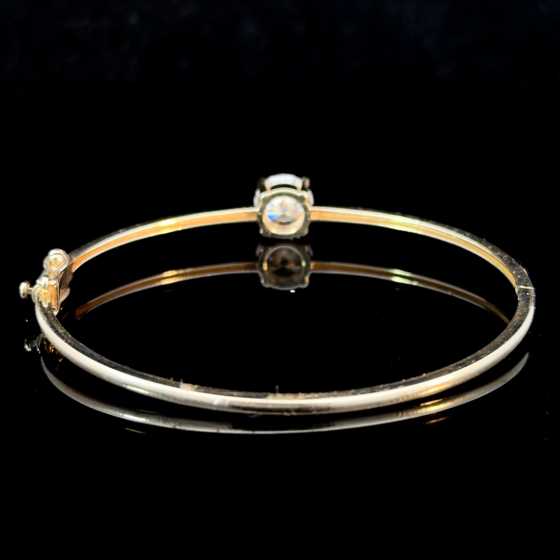 1.60ct Round-Cut Lab Diamond Bangle in 14k Gold