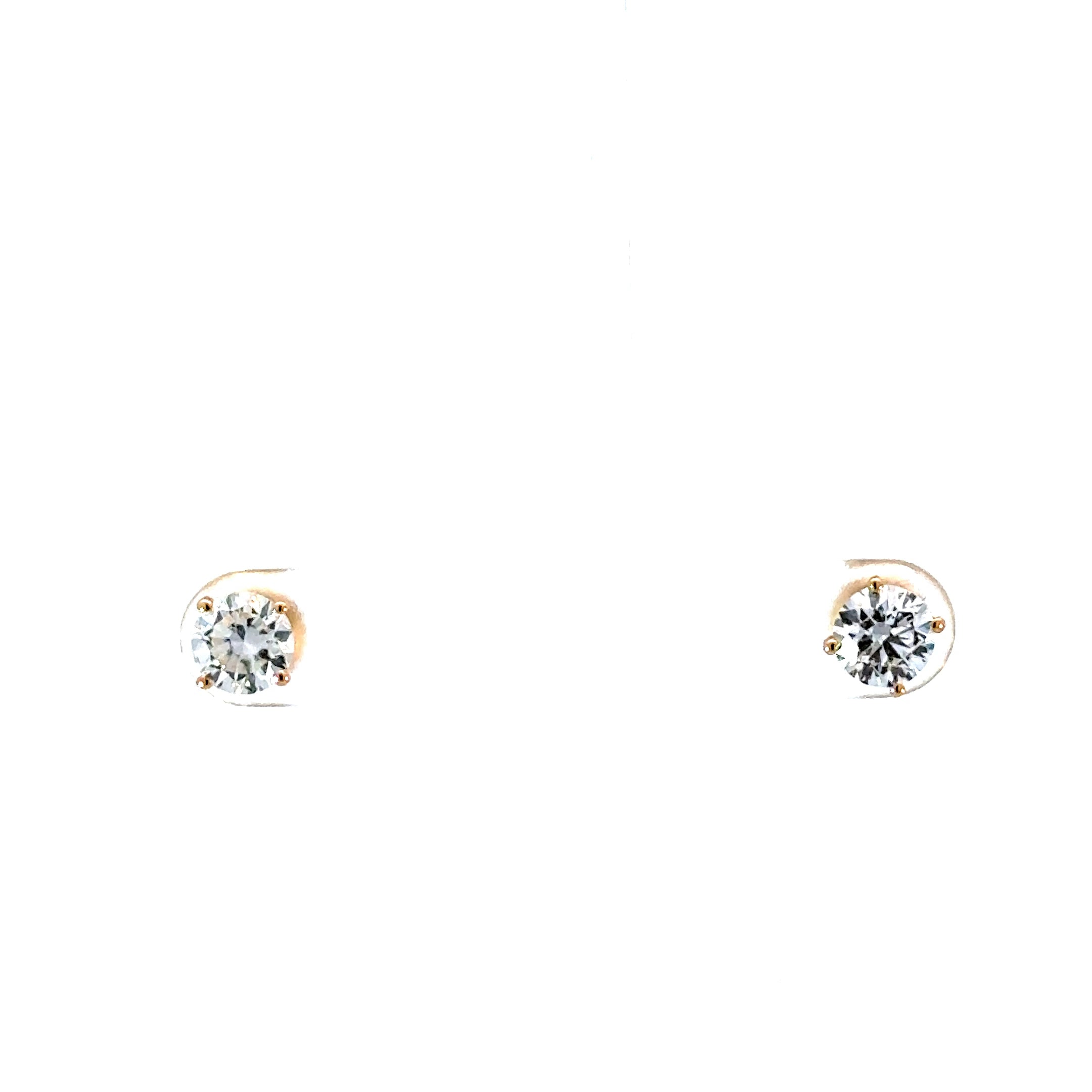 1.28CTW Round Lab Diamond Studs