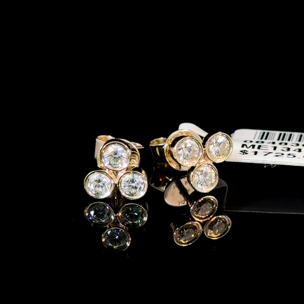 0.50ct Natural Diamond Trio Cluster Studs
