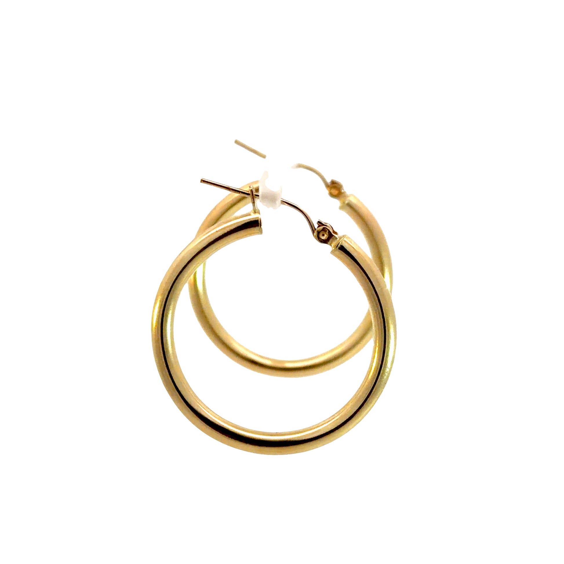 3mm Gold Hoop Earrings in 10k Yellow Gold
