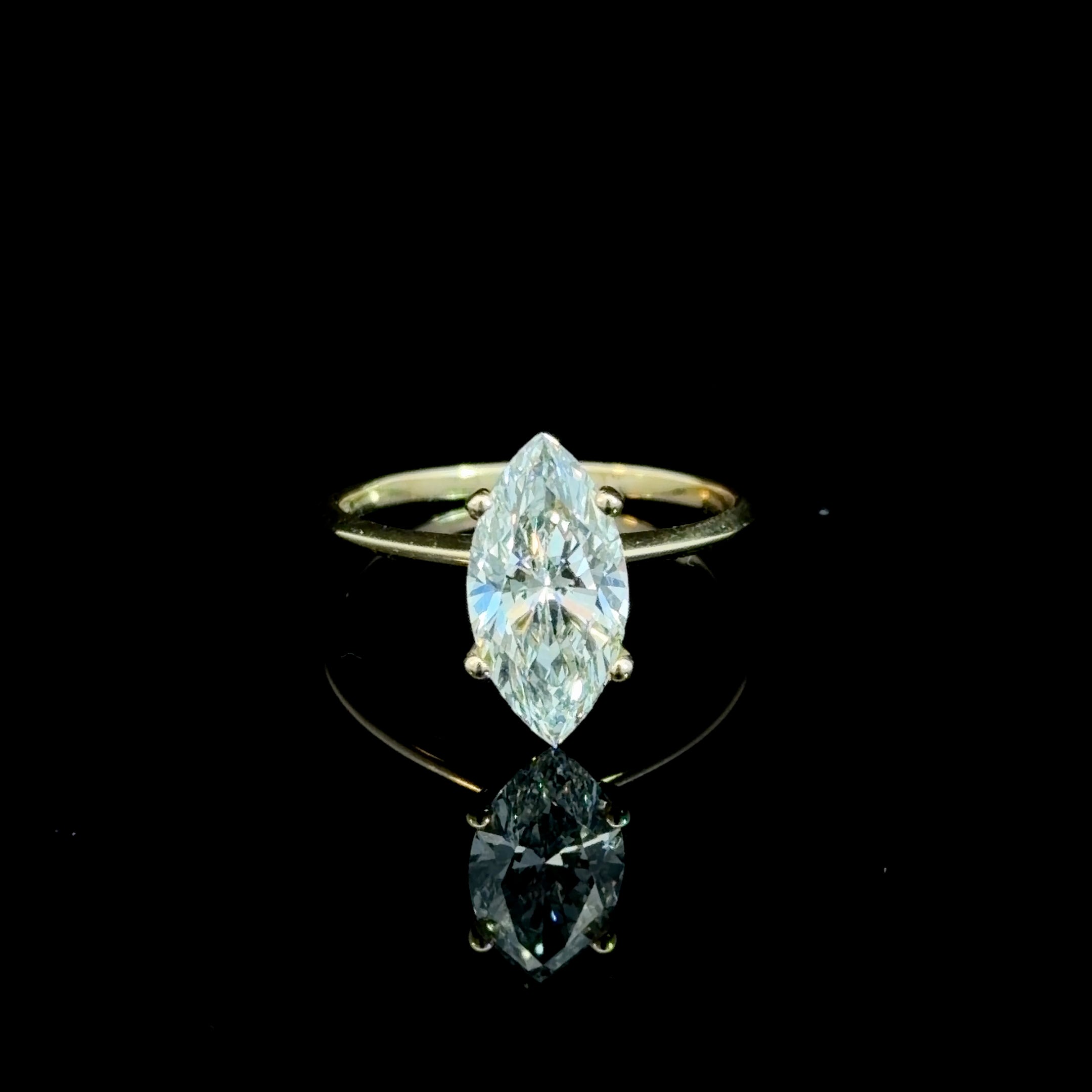 2.07CT Marquise Lab-Grown Diamond Solitaire Ring – IGI Certified