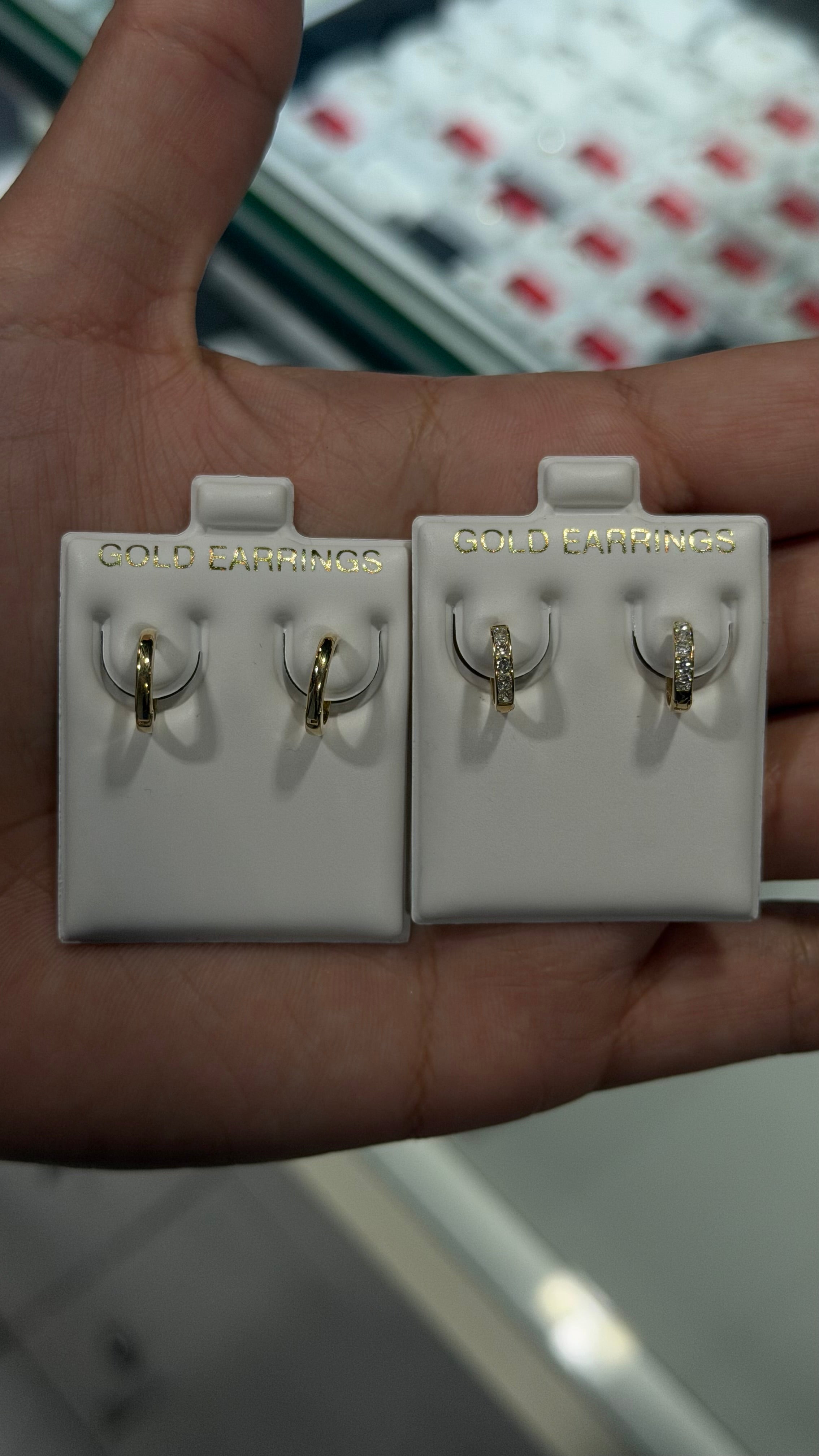 10k Gold CZ Mini Huggies