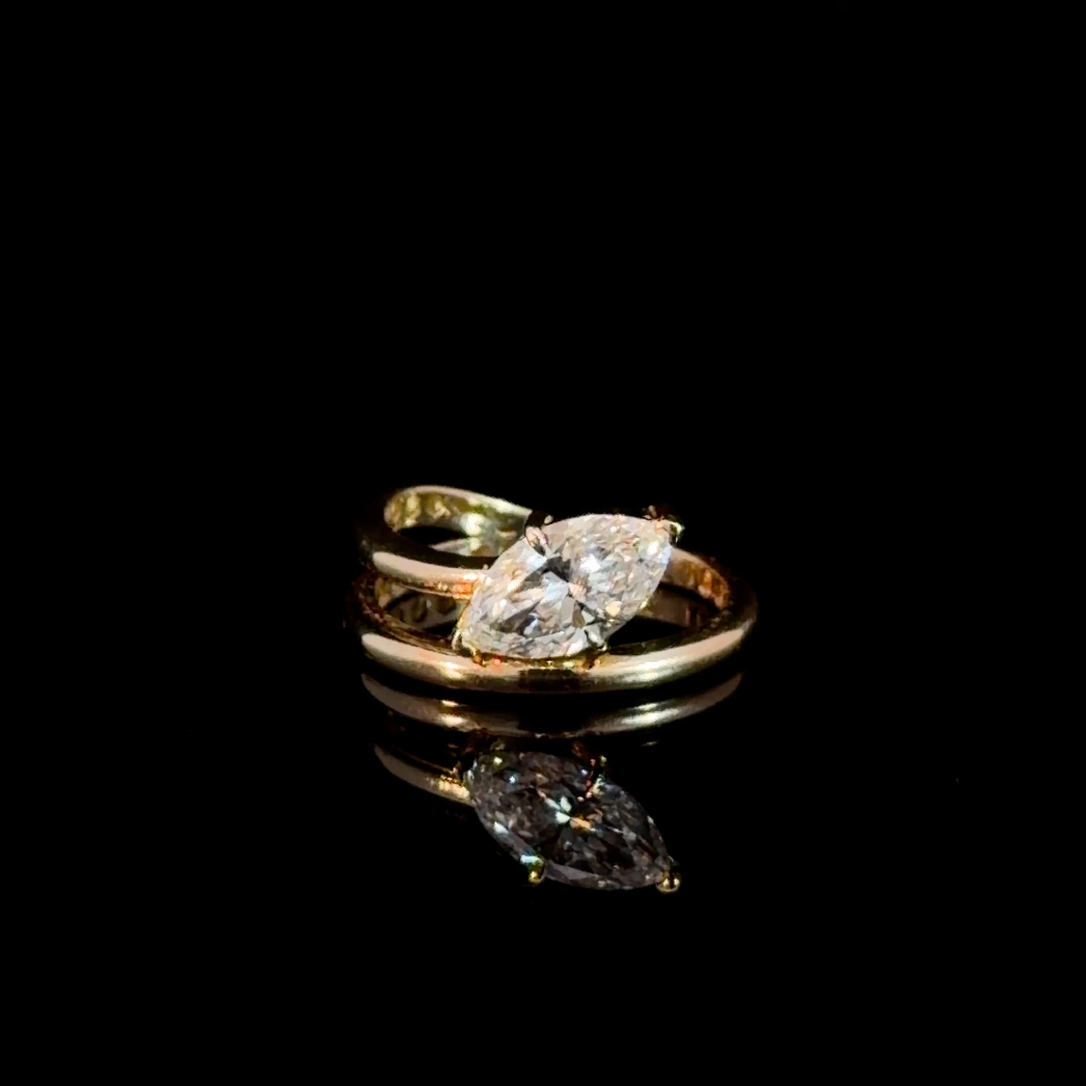1.20CT Marquise Lab Diamond in 14k Gold