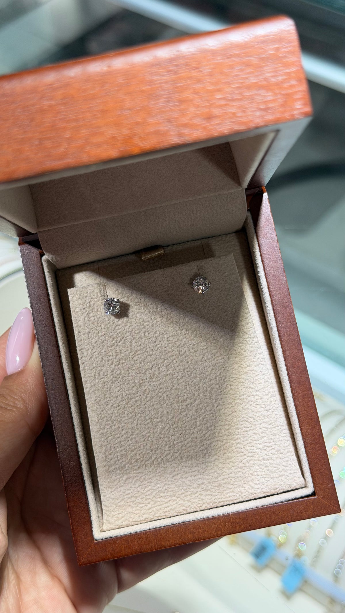 1ct Round Lab Diamond Studs