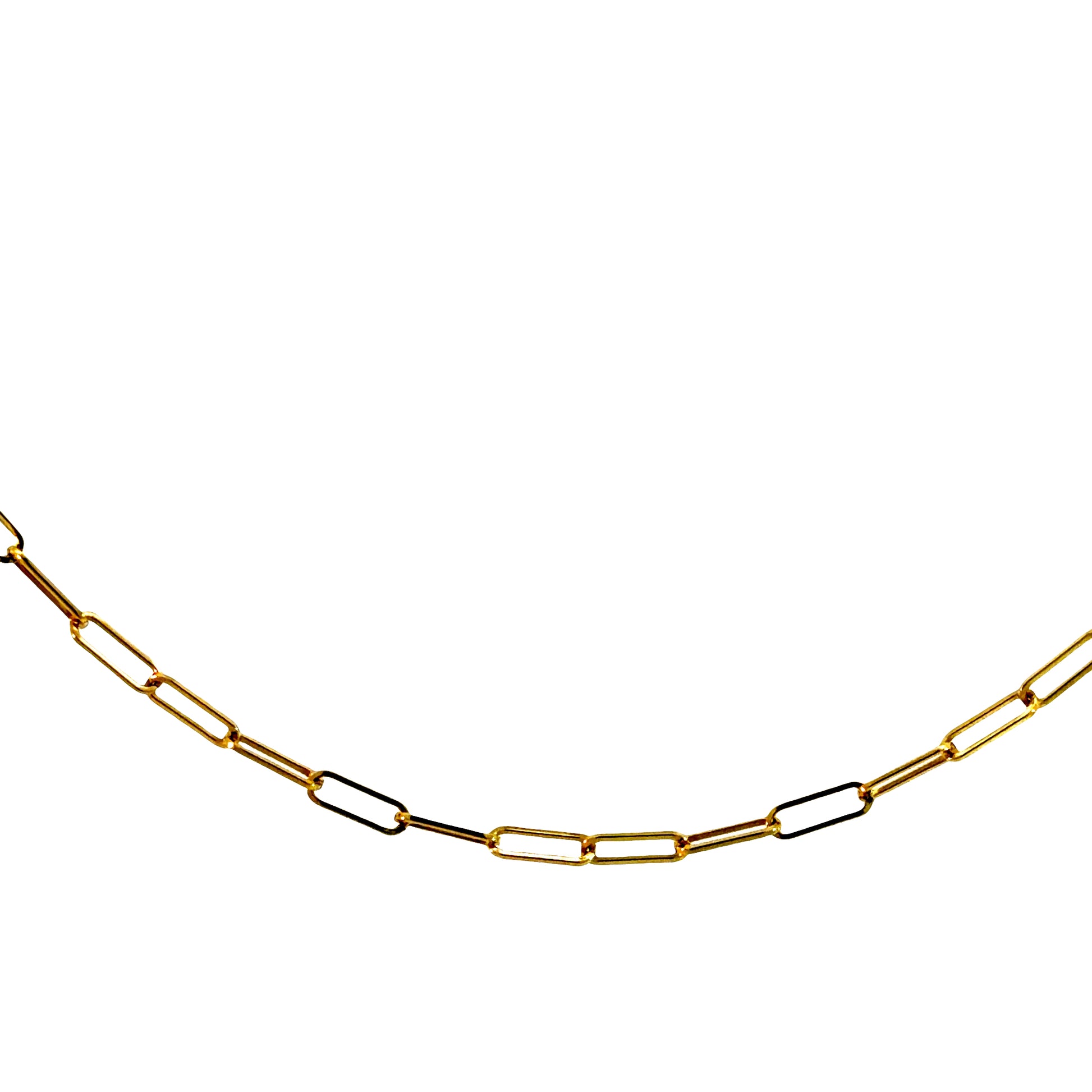 3mm Paperclip Chain - 14k Solid Gold