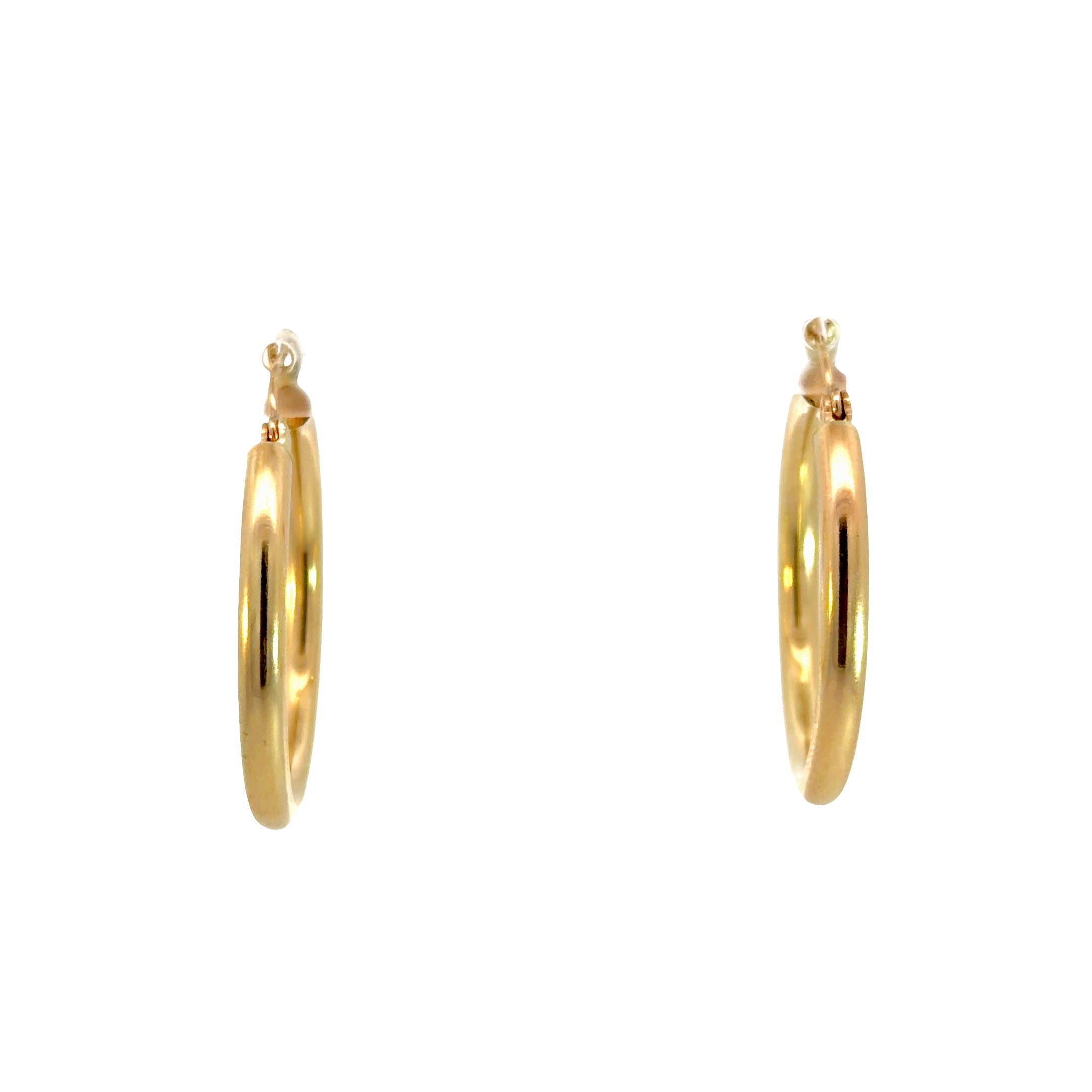 3mm Gold Hoop Earrings in 10k Yellow Gold