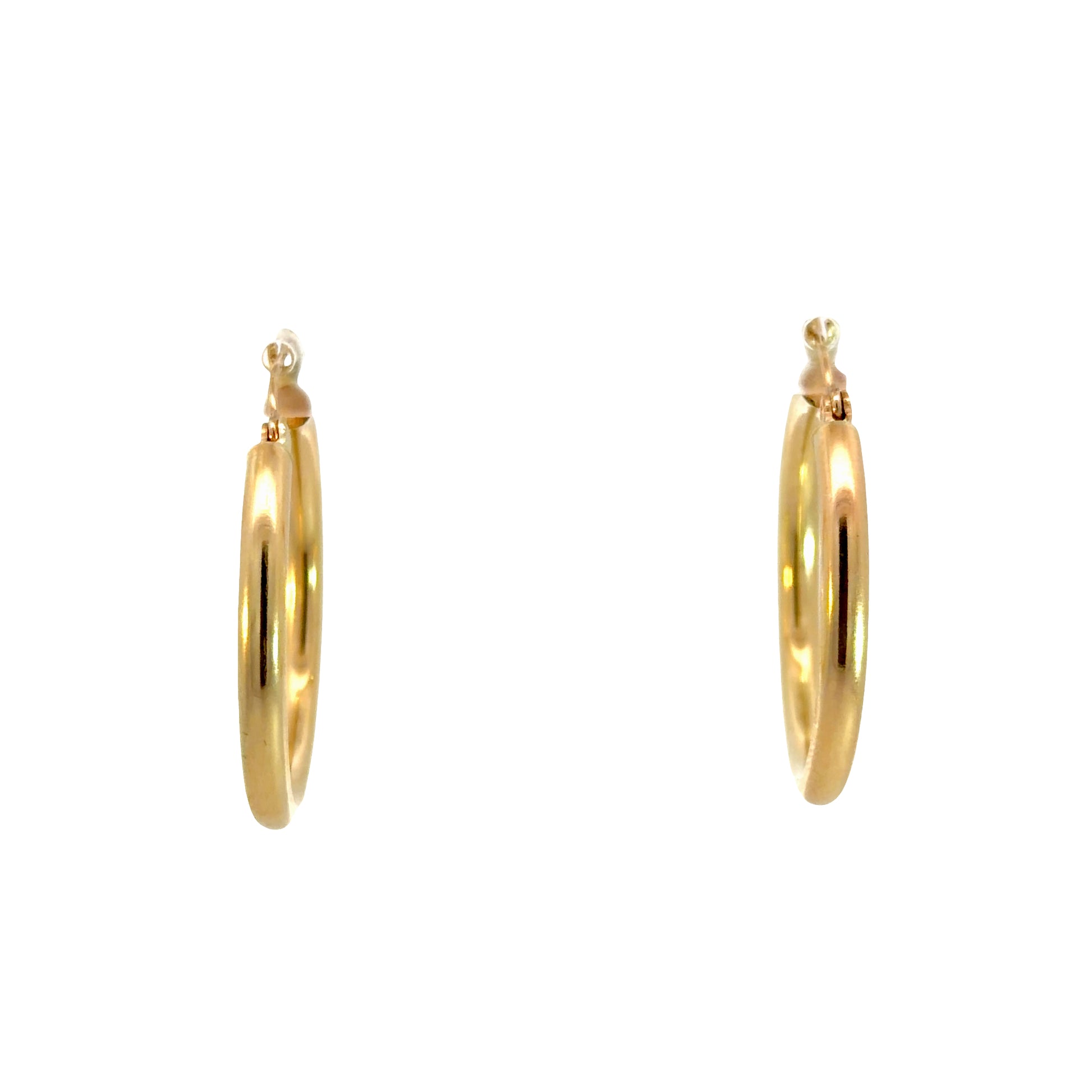 3mm Gold Hoop Earrings in 10k Yellow Gold