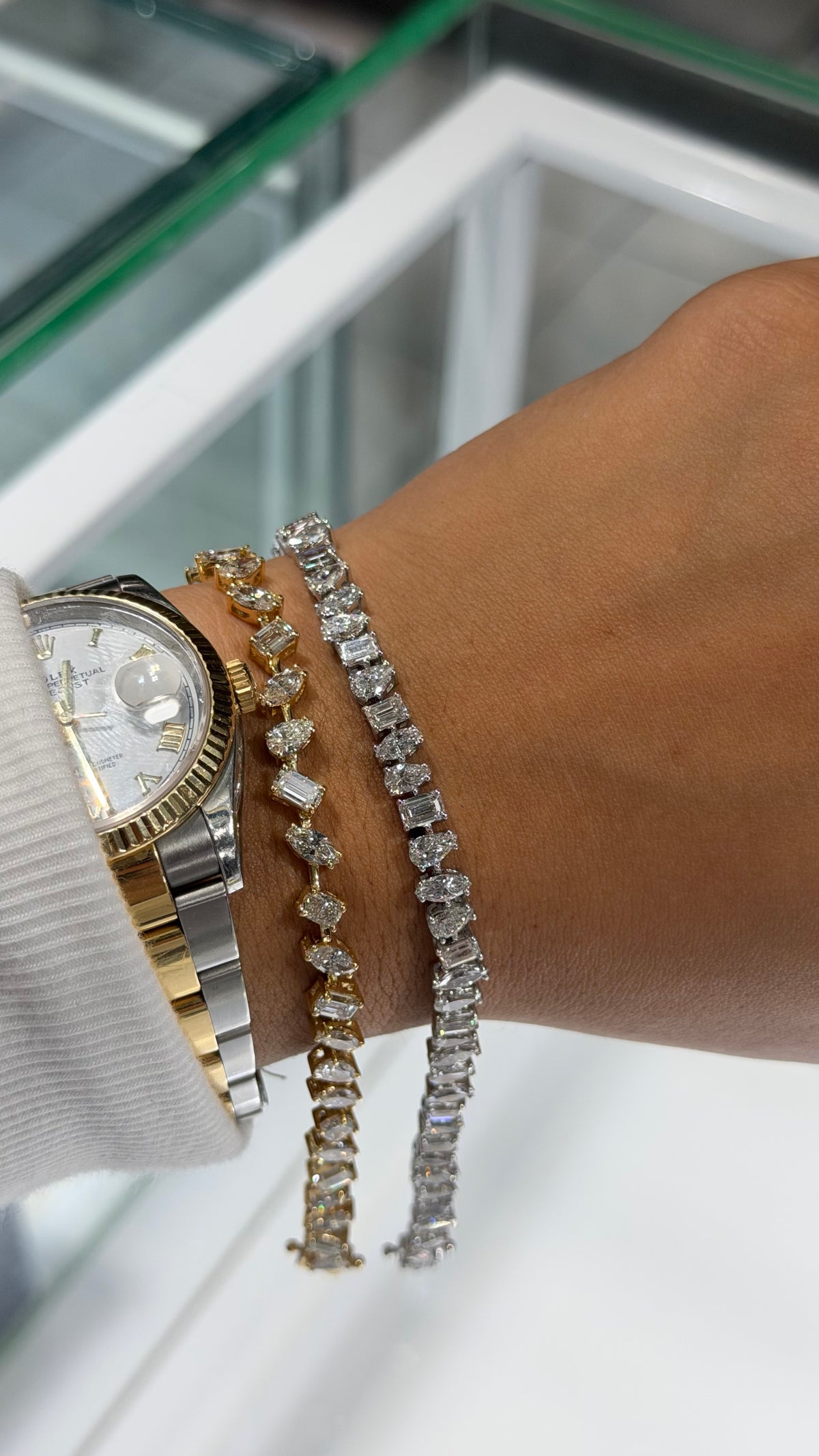 10.35ct Multishape Tennis Bracelet