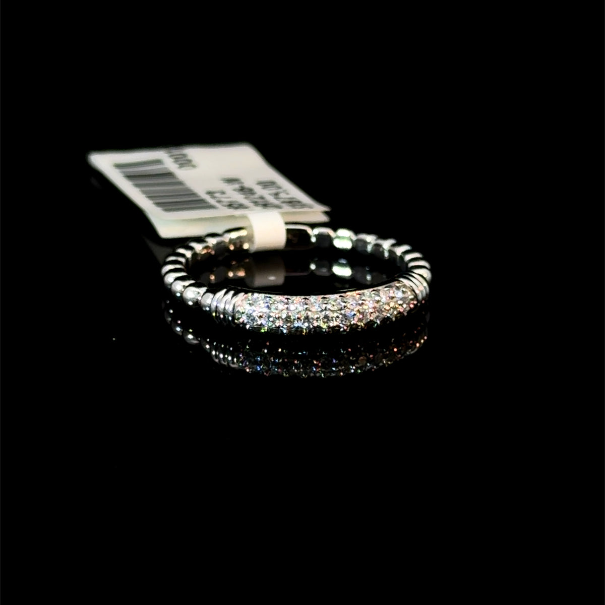 0.22ct Natural Diamond Beaded Half Eternity Band