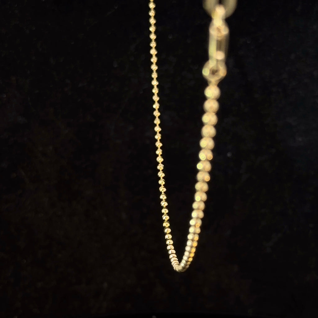 2mm Mooncut Chain - 14k Solid Gold