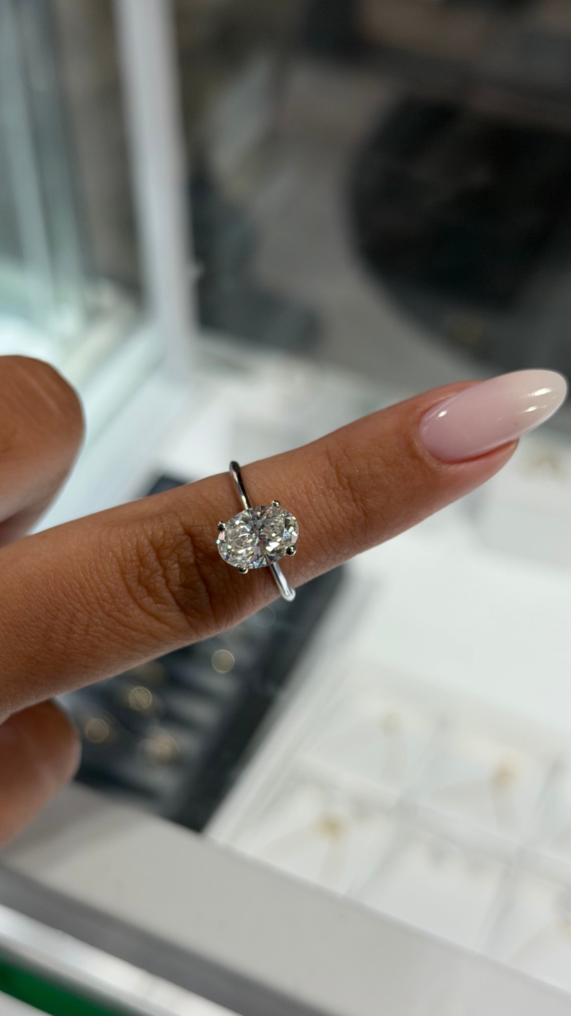 2.05ct Oval Lab-Grown Diamond Solitaire Ring – IGI Certified