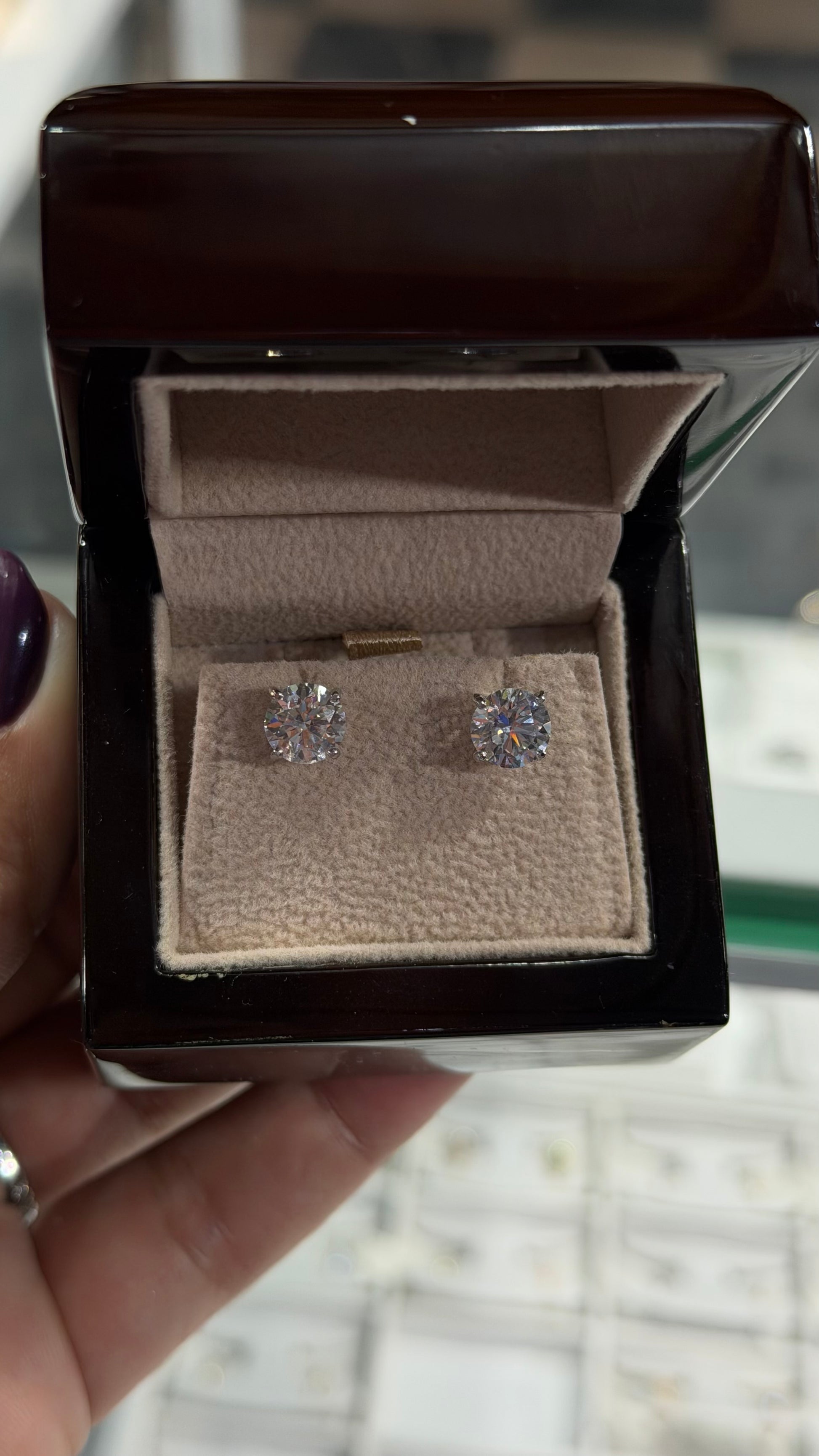 3.00CTW Round Lab Diamond Studs