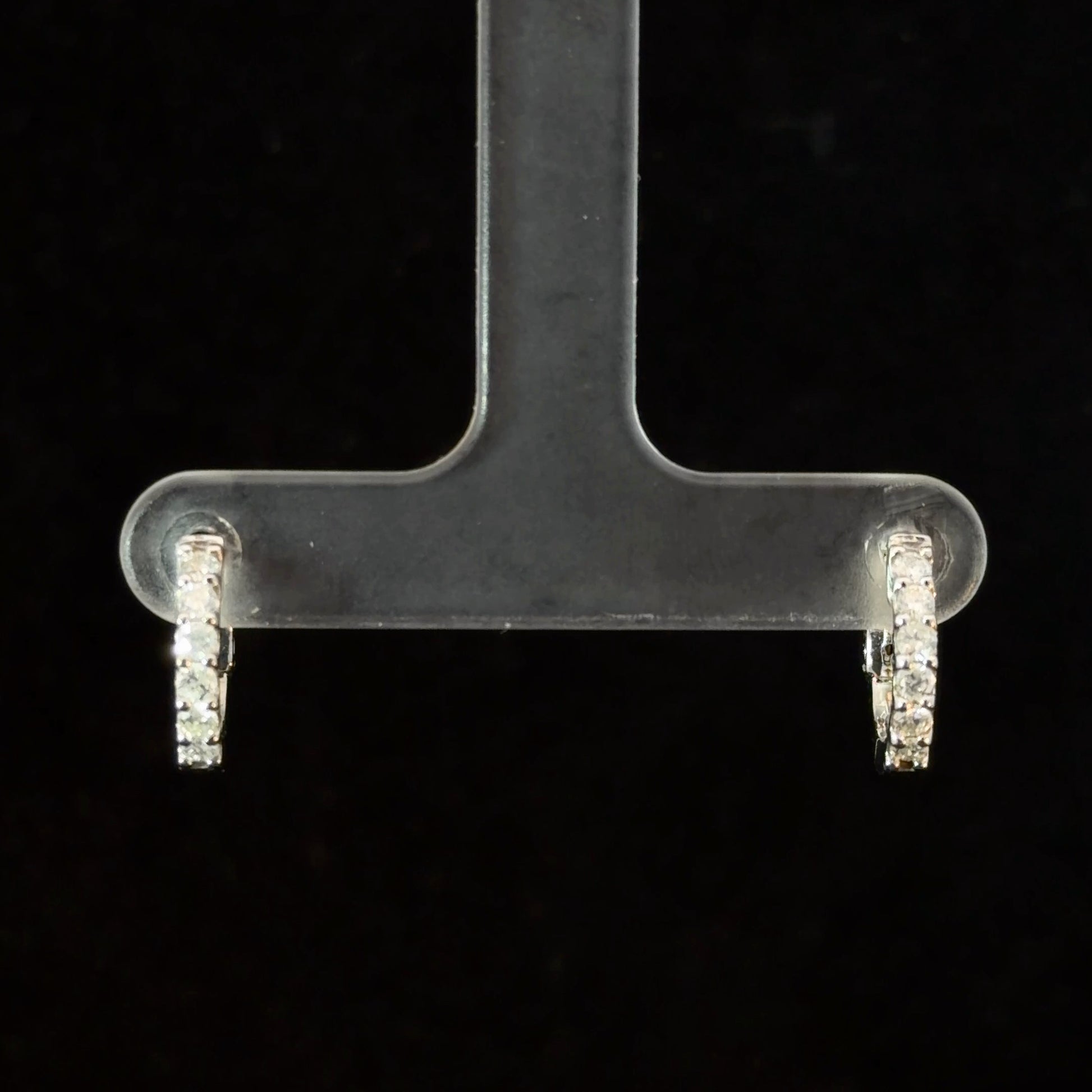 0.36ct Diamond Huggies in 14k White Gold