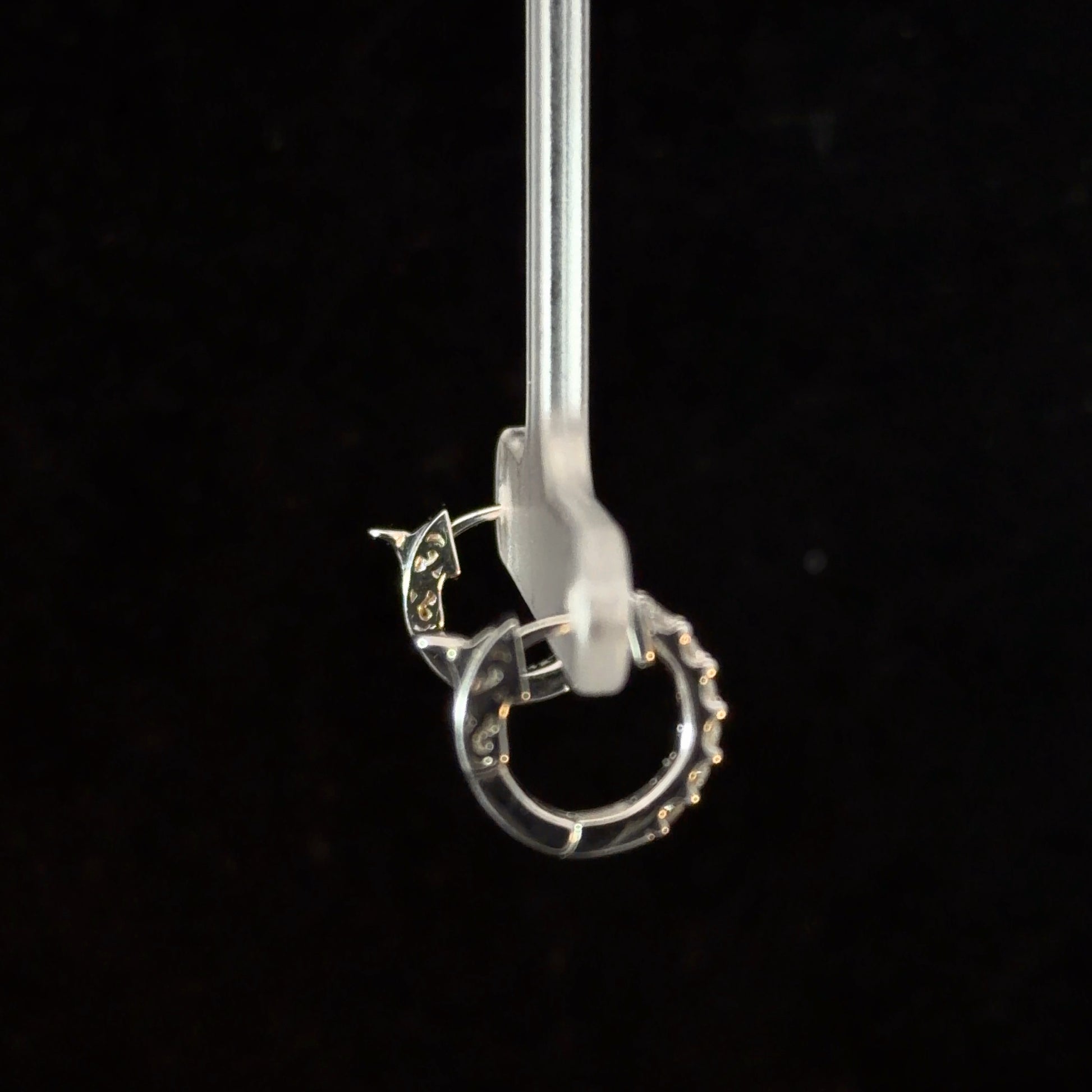 0.36ct Diamond Huggies in 14k White Gold