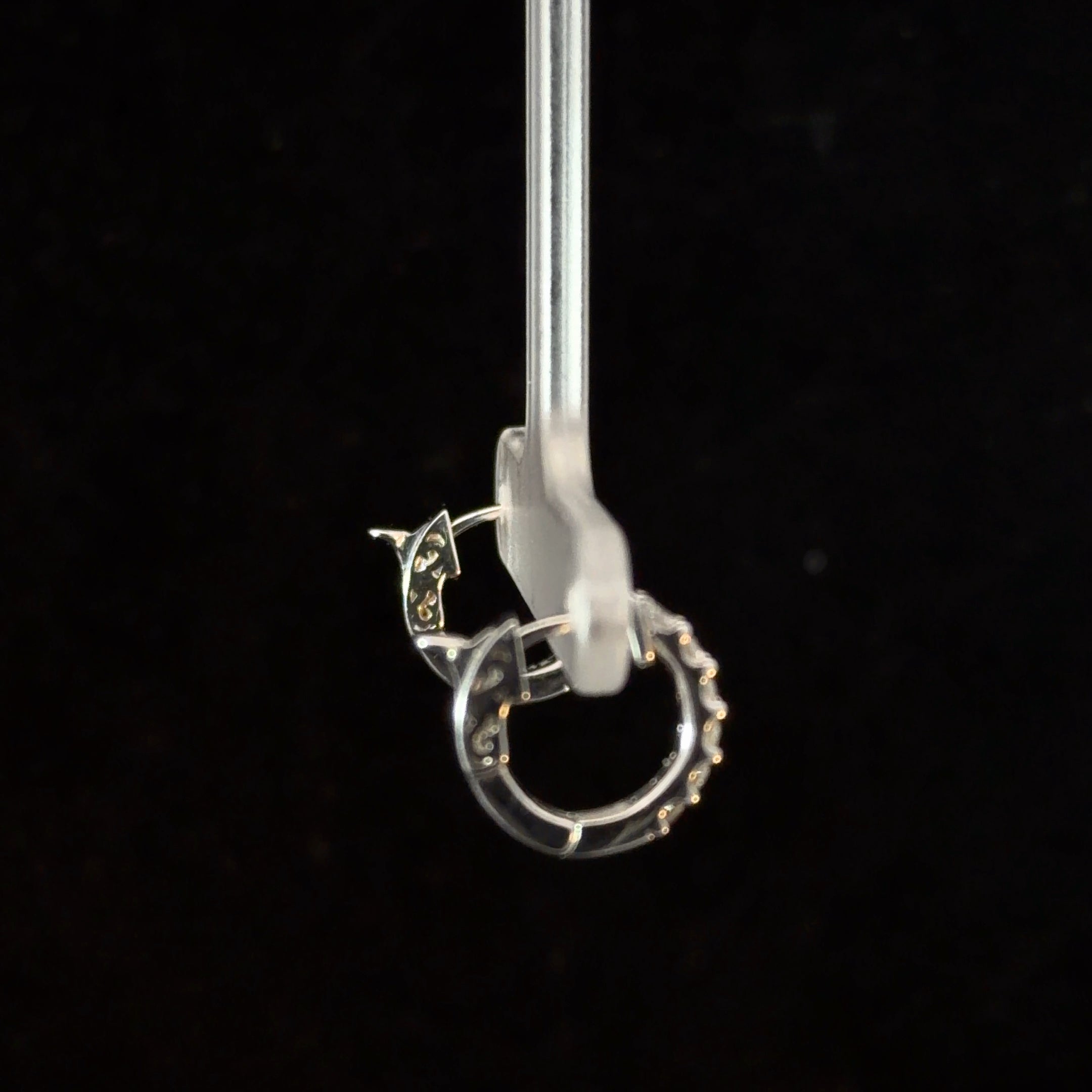 0.36ct Diamond Huggies in 14k White Gold