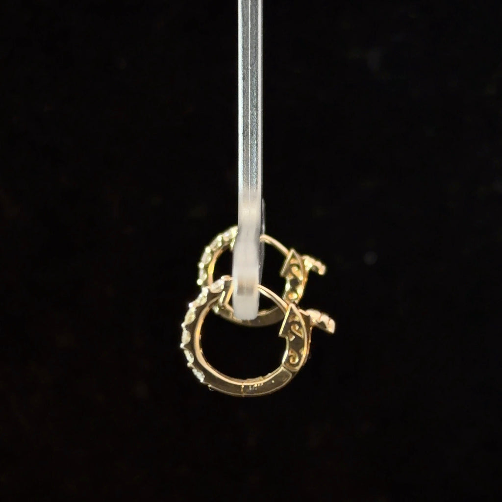 0.36ct Diamond Huggies in 14k Yellow Gold