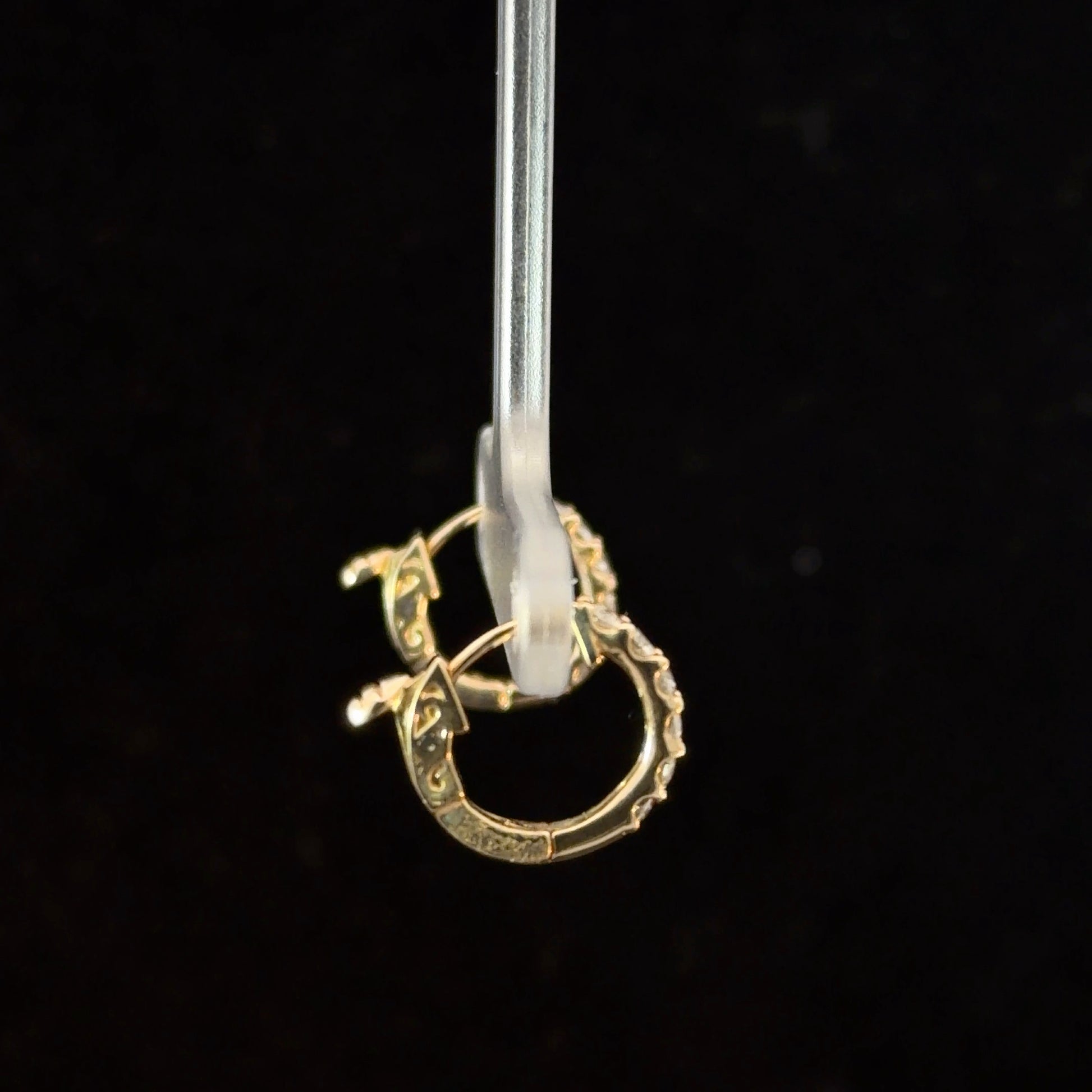 0.36ct Diamond Huggies in 14k Yellow Gold