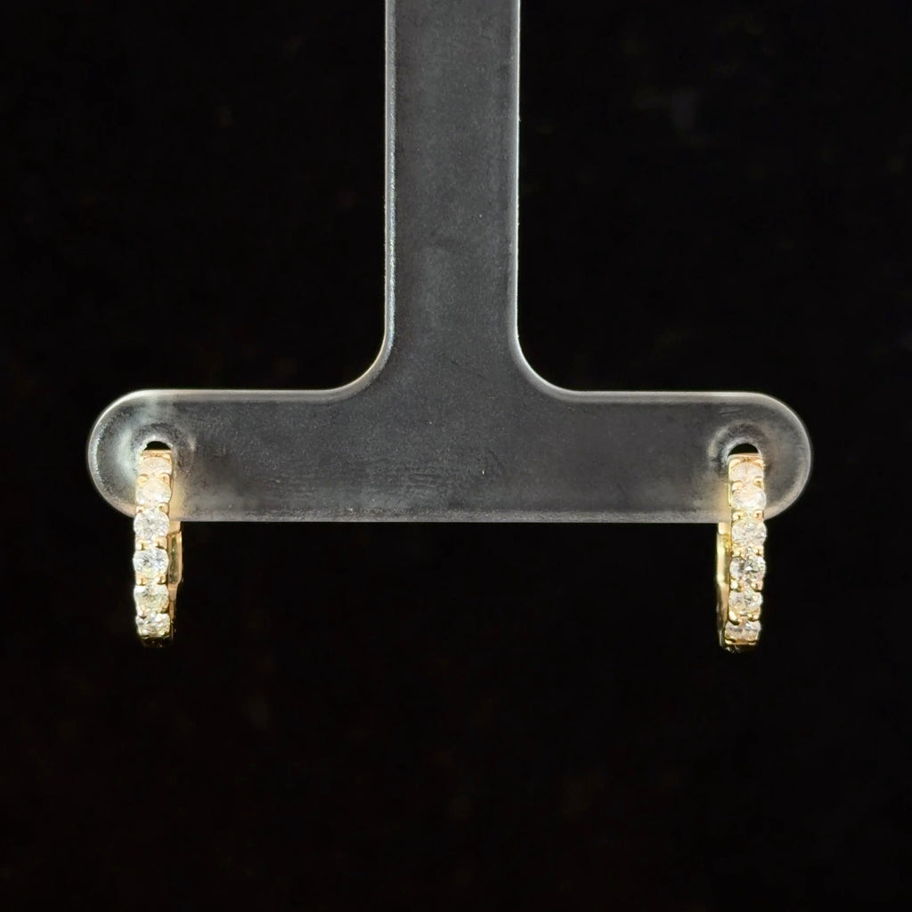 0.36ct Diamond Huggies in 14k Yellow Gold