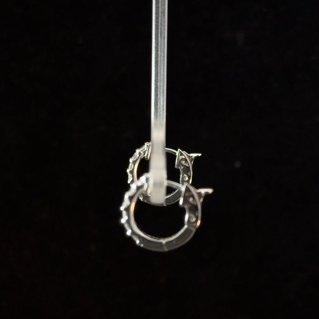 0.36ct Diamond Huggies in 14k White Gold