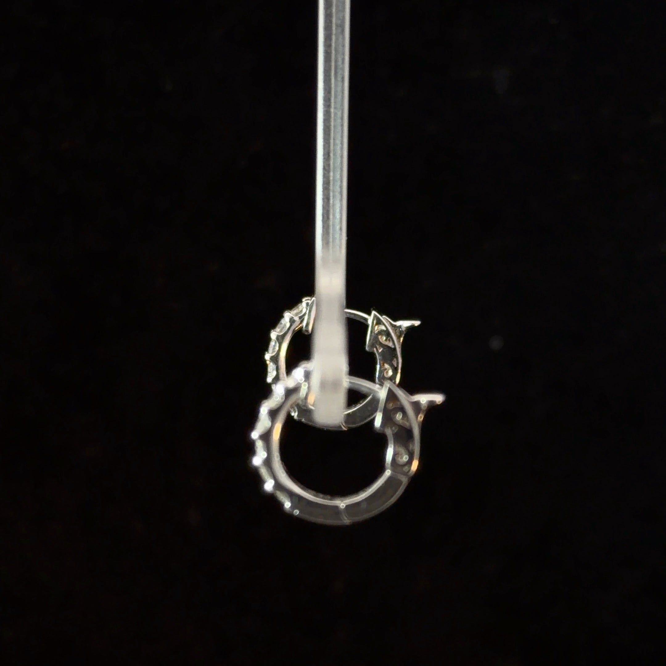 0.36ct Diamond Huggies in 14k White Gold