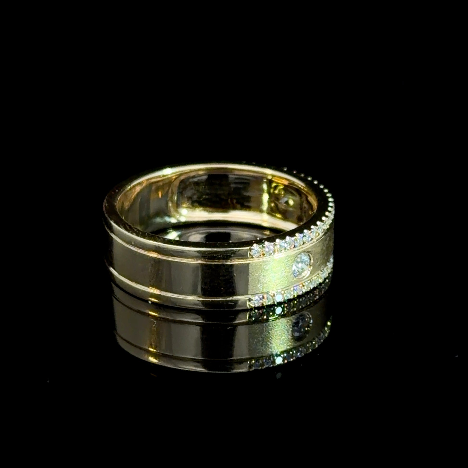 14K Gold Diamond Eternity Band Ring – Satin Finish | Natural Diamonds