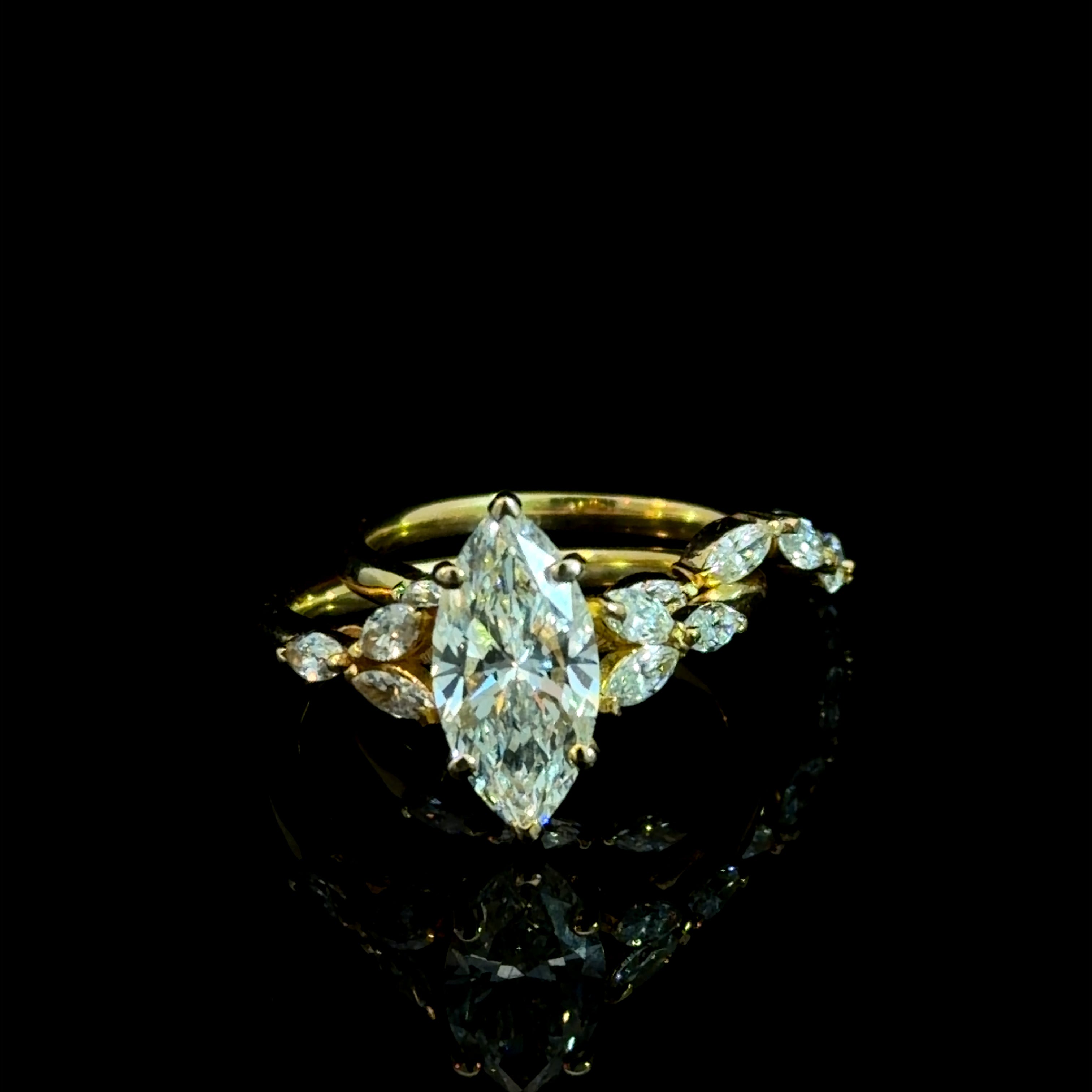 Celestial Marquise Diamond Bridal Set – 2.02CT E VS2