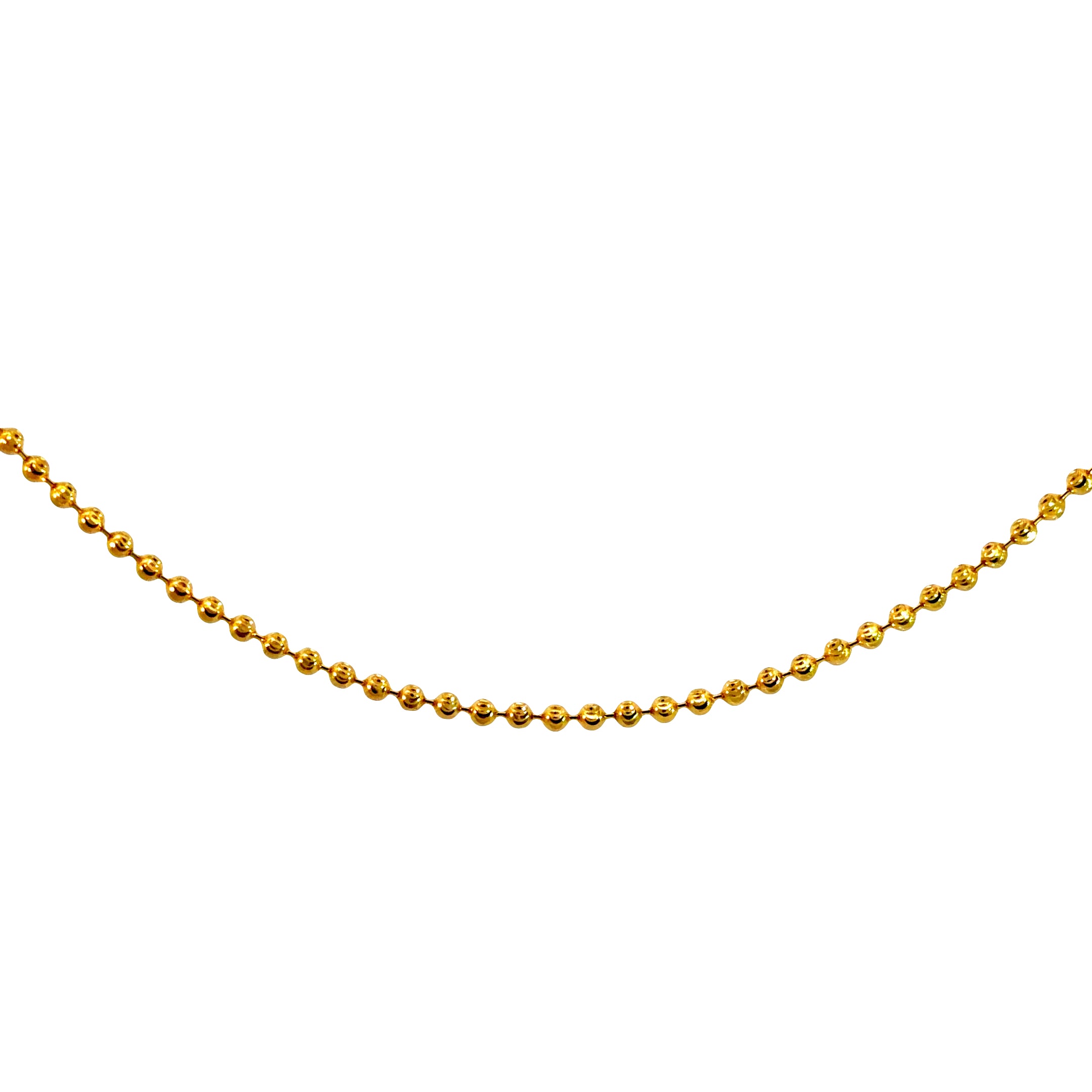 2mm Mooncut Chain - 14k Solid Gold