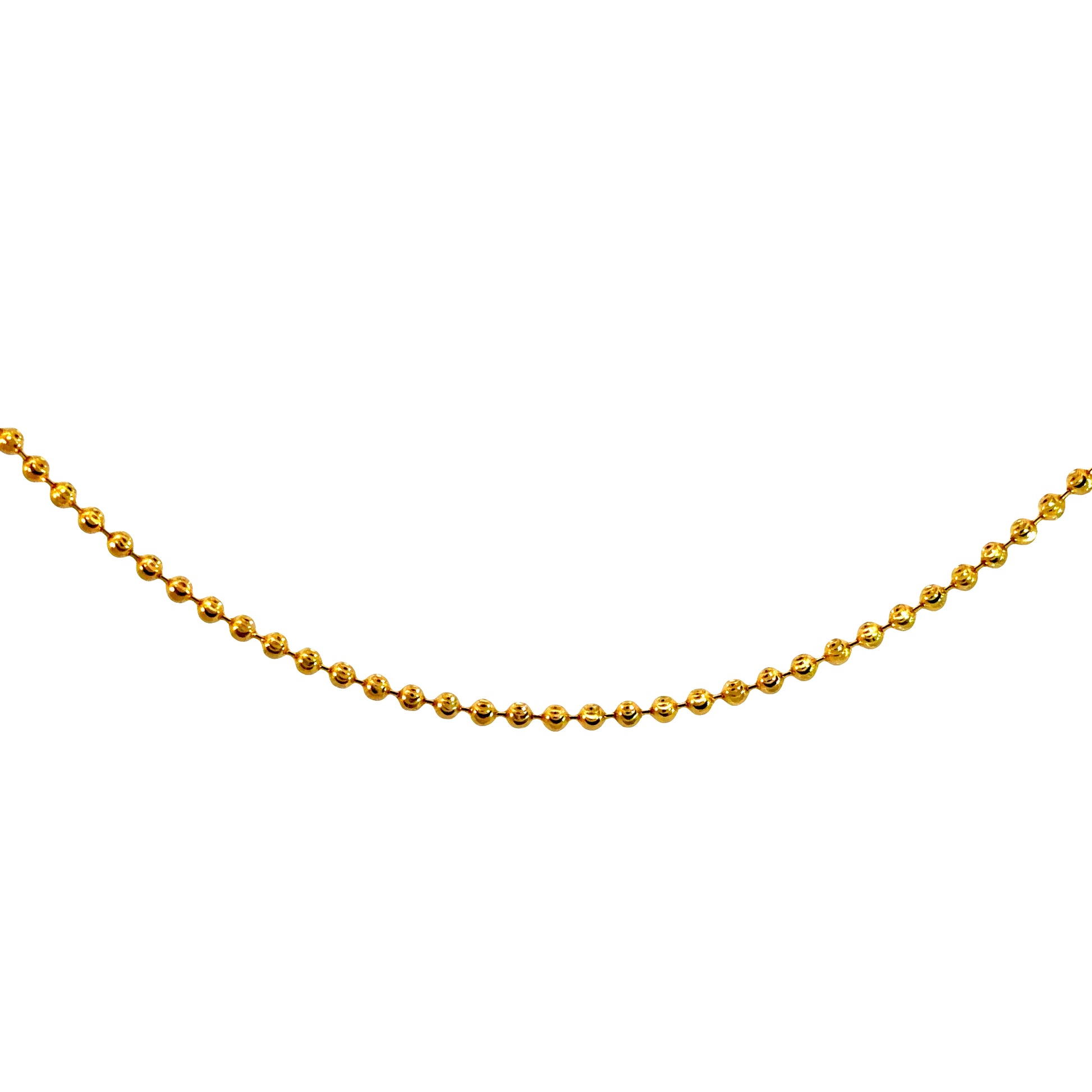 2mm Mooncut Chain - 14k Solid Gold