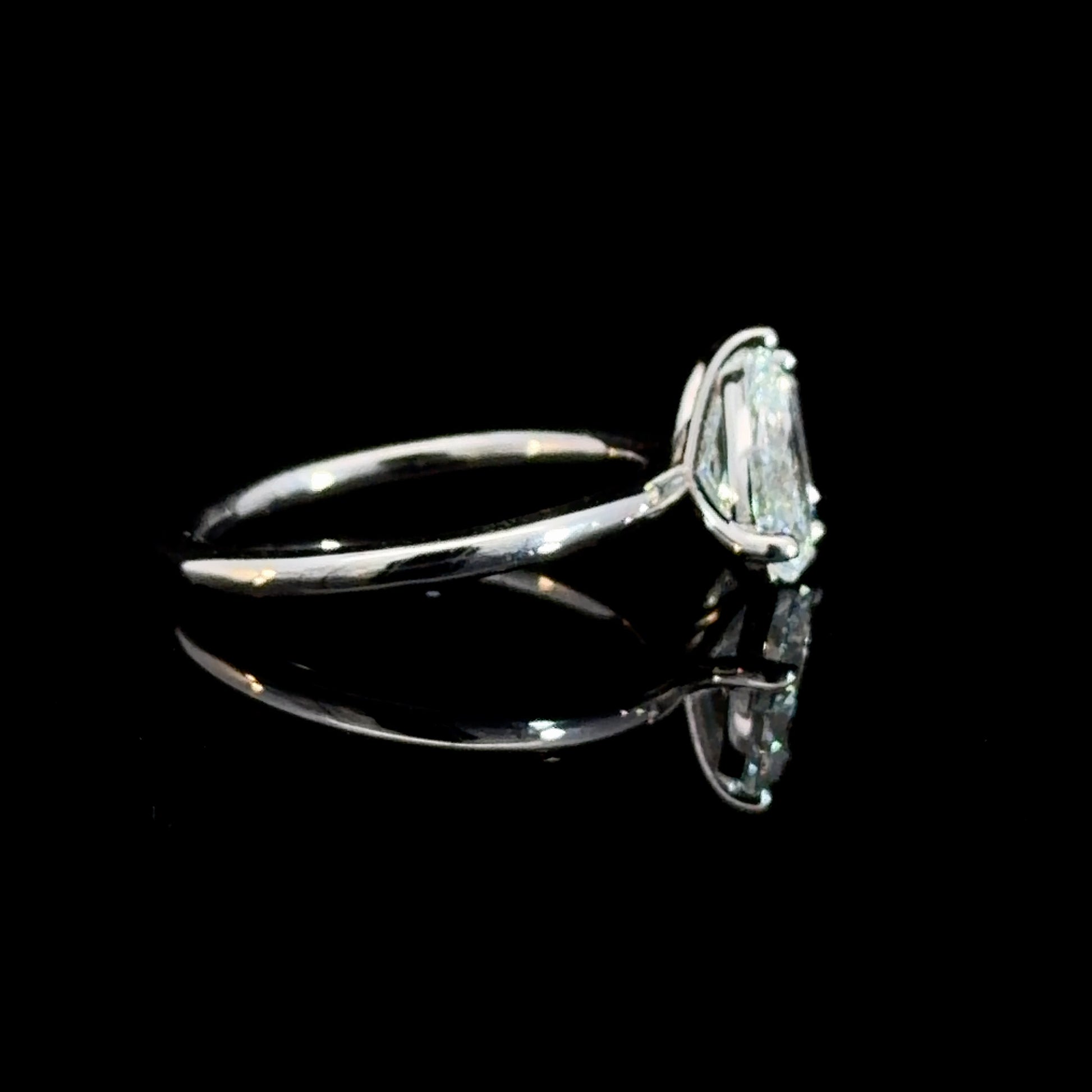 2.09 Ctw Toi Et Moi Pear & Emerald Lab Diamond Engagement Ring