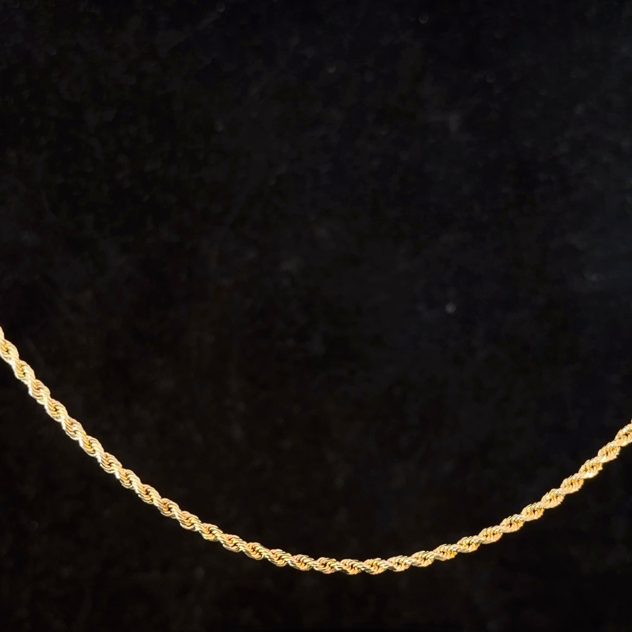 2mm Rope Chain - 10k Gold