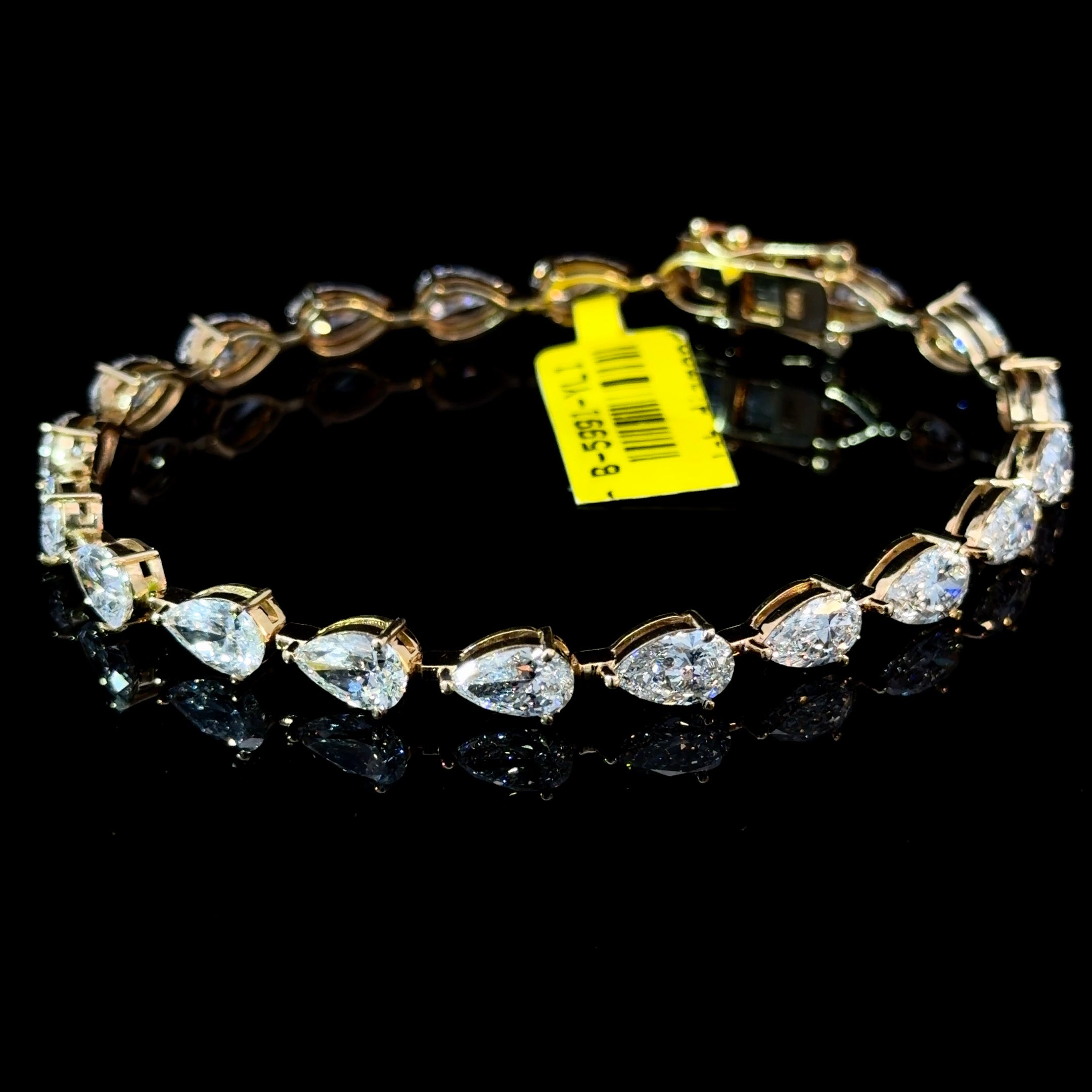13ct Pear-Shaped Tennis Bracelet