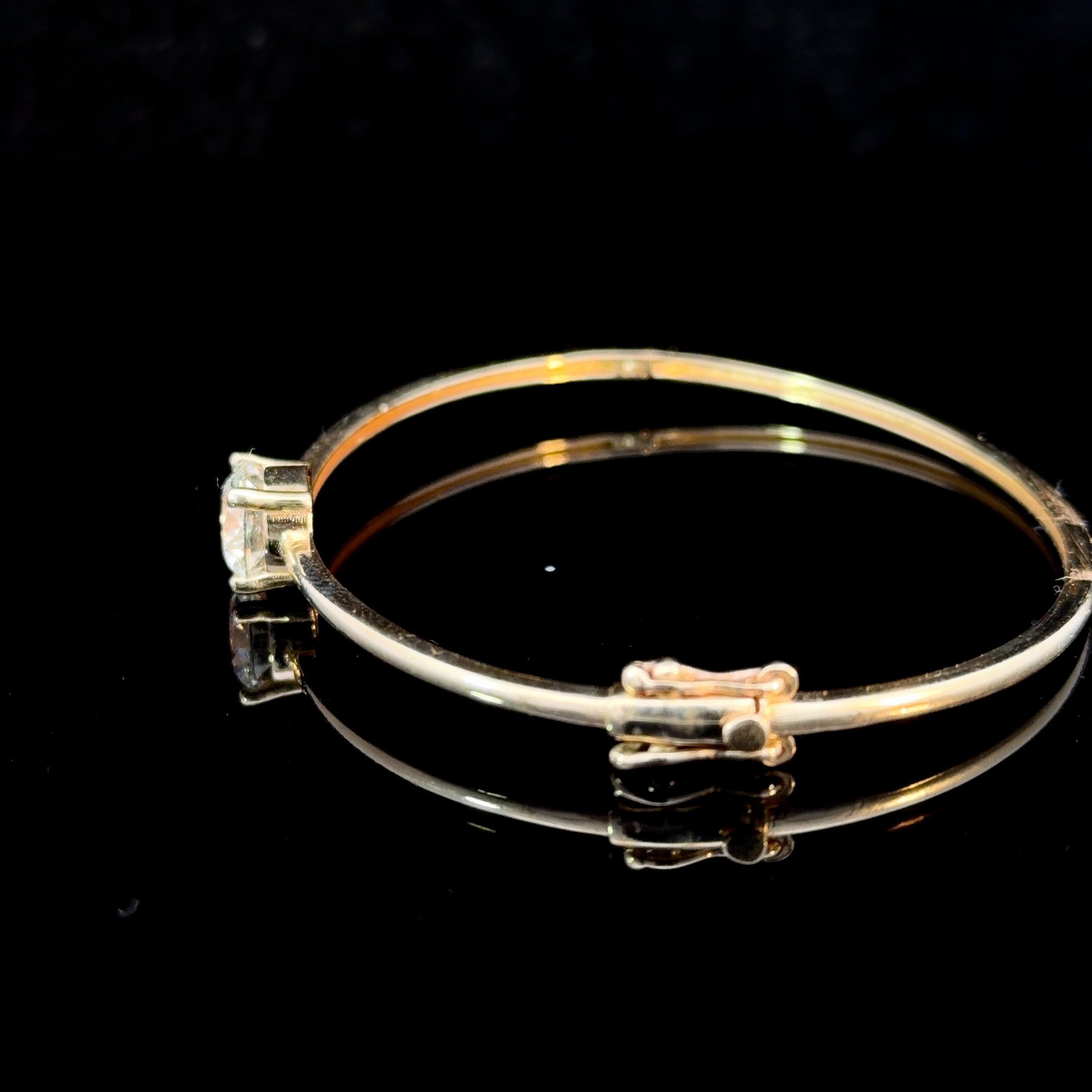 1.60ct Round-Cut Lab Diamond Bangle in 14k Gold