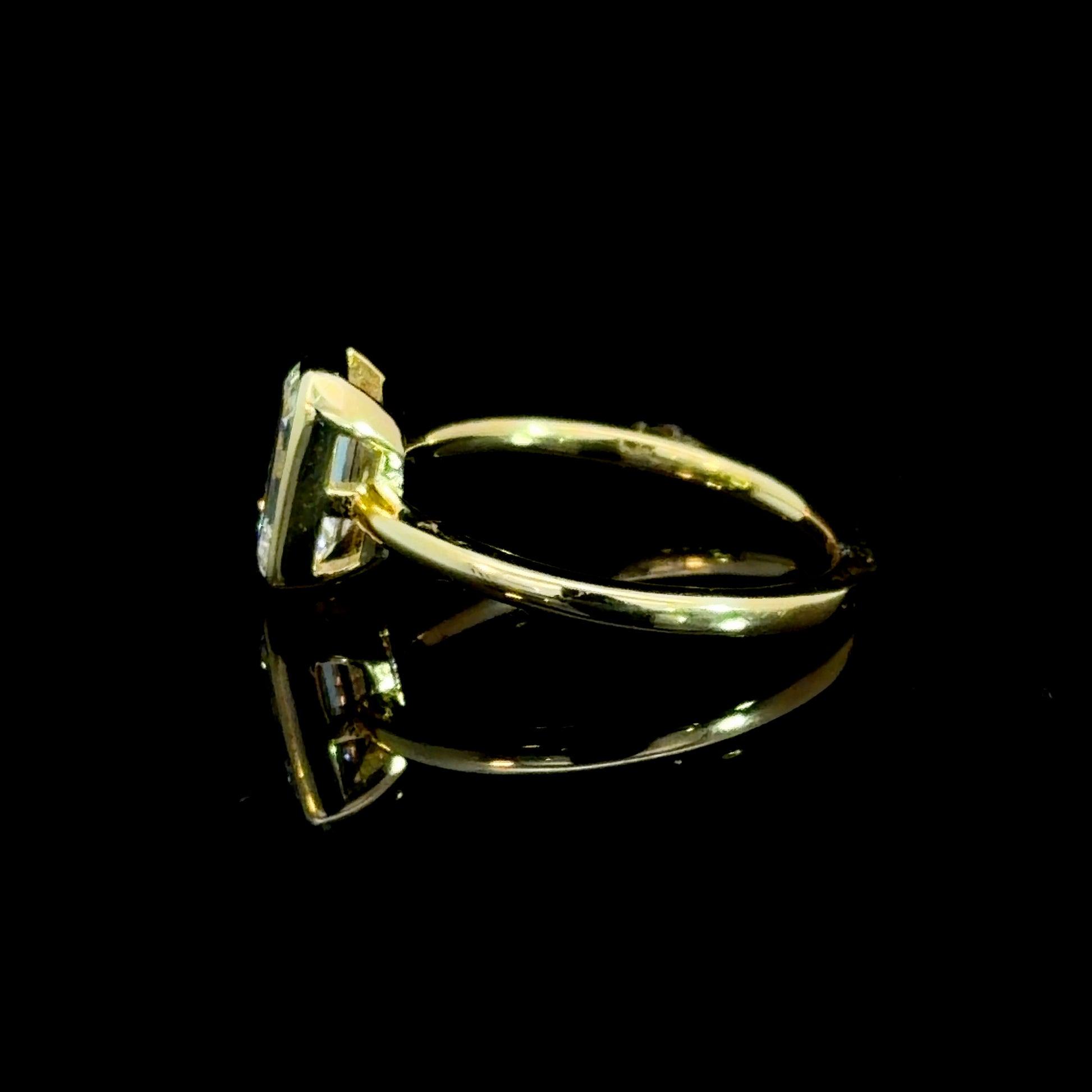 1.58ct Emerald Cut Bezel Solitaire
