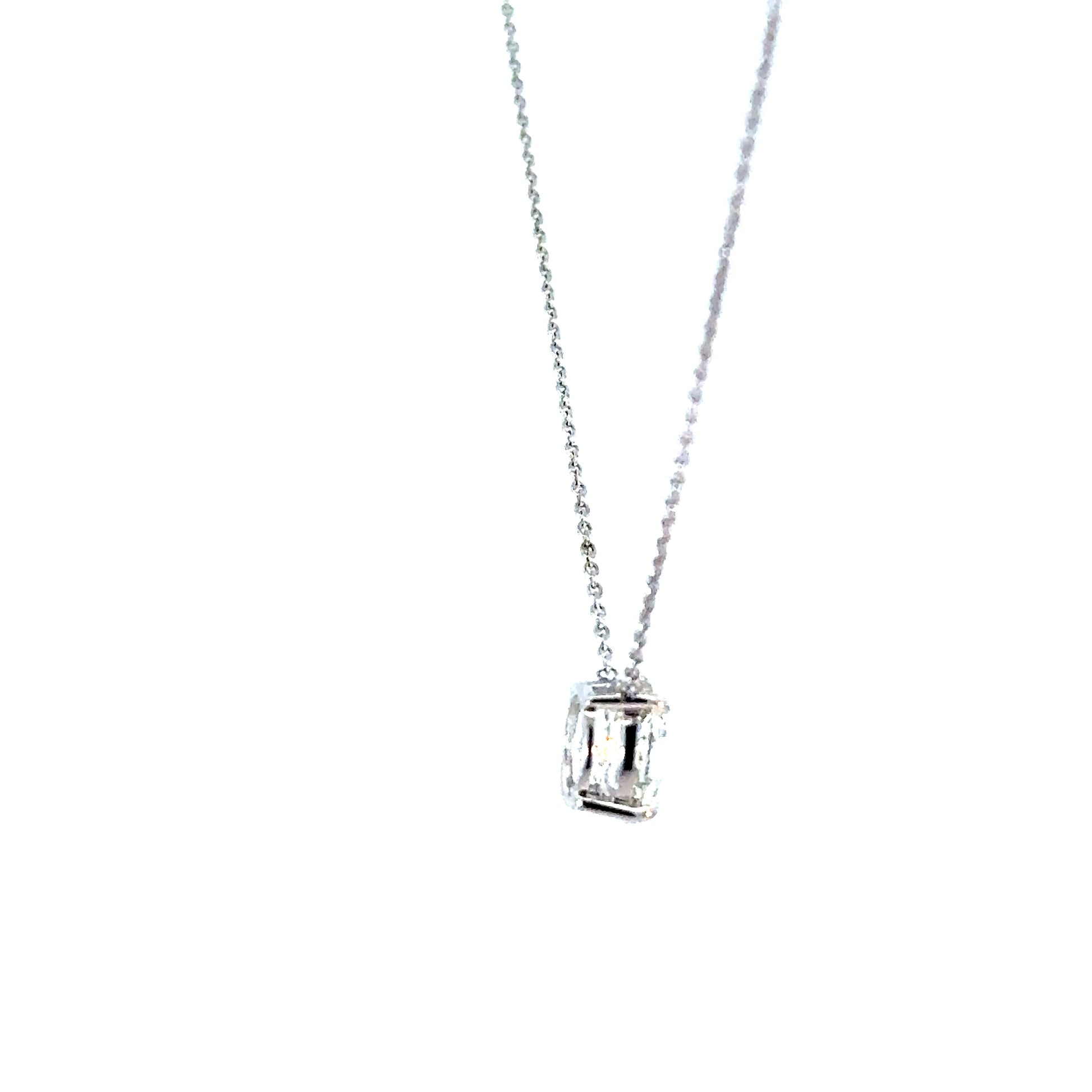 2.00CT Diamond Solitaire Necklace in 14k White Gold