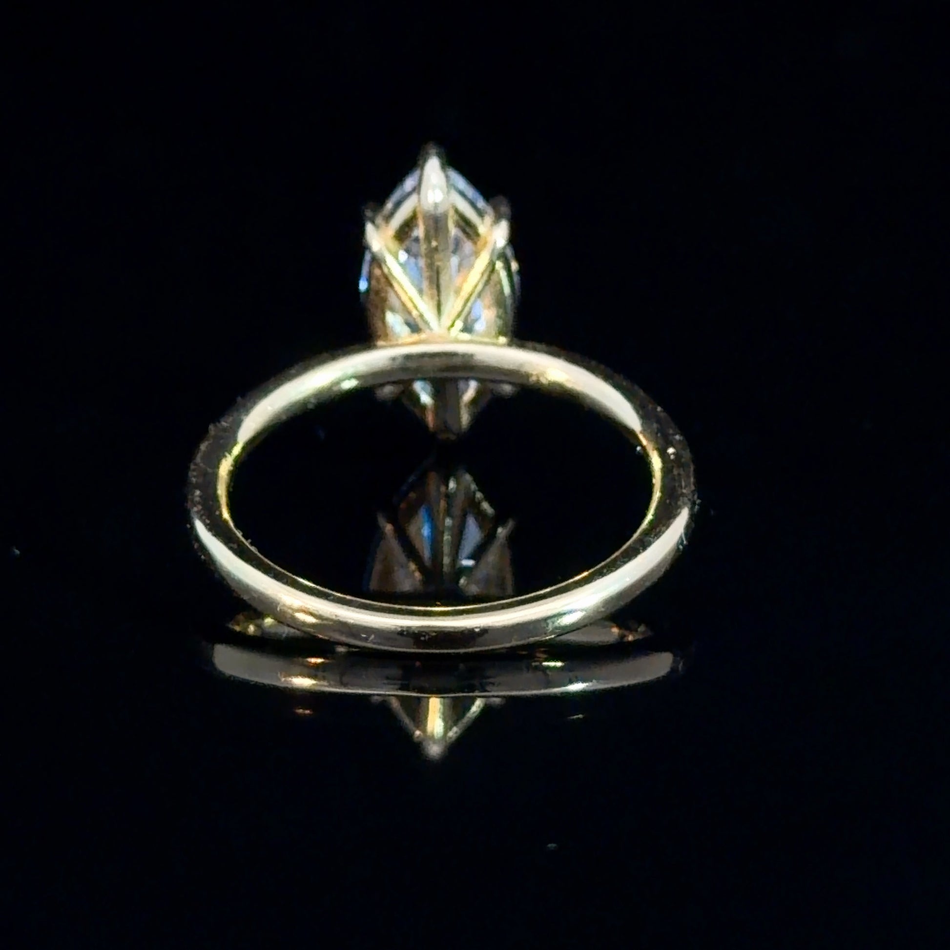 2.01 MARQUISE CUT LAB DIAMOND BASKET SOLITAIRE RING