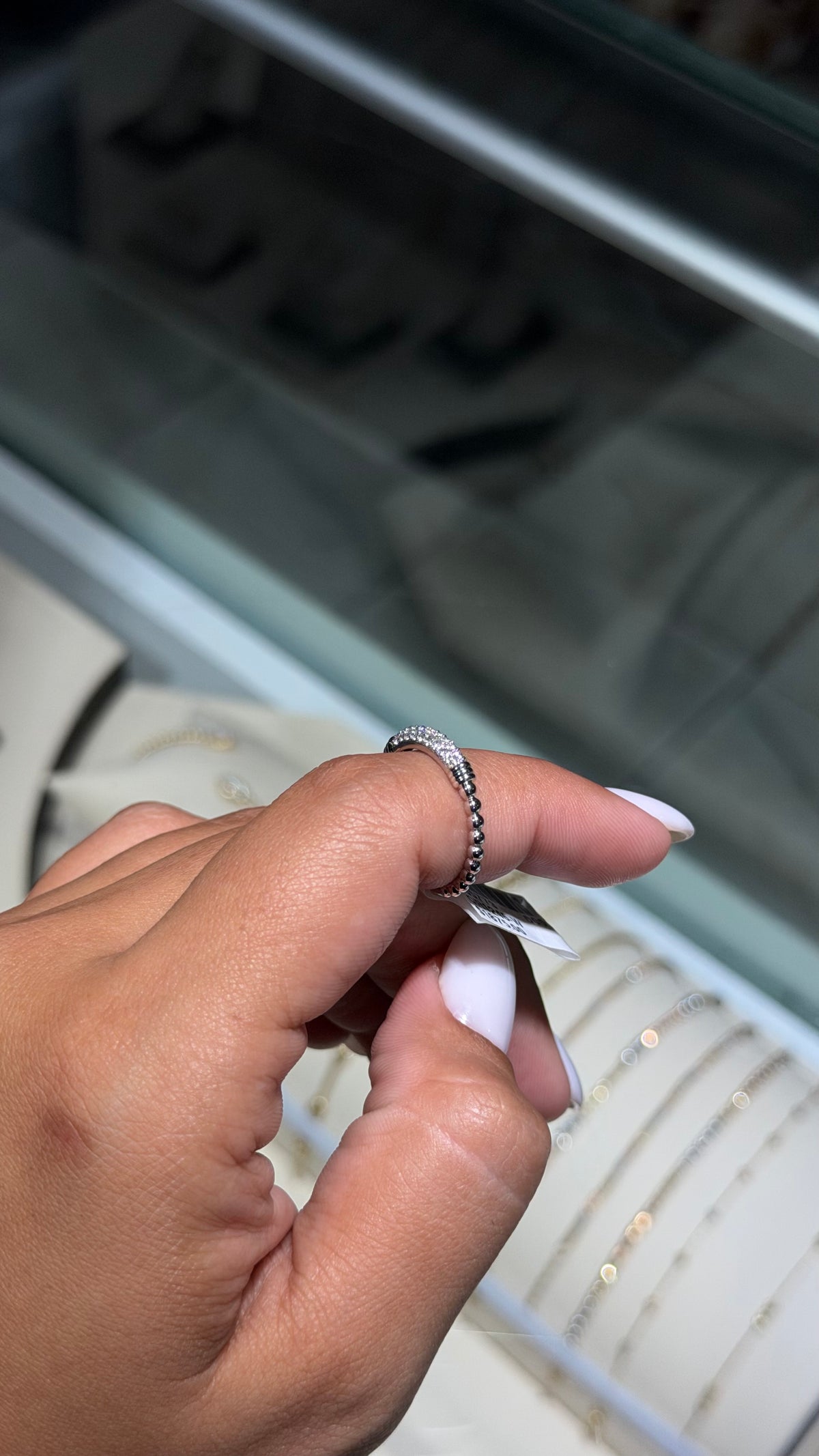 0.22ct Natural Diamond Beaded Half Eternity Band