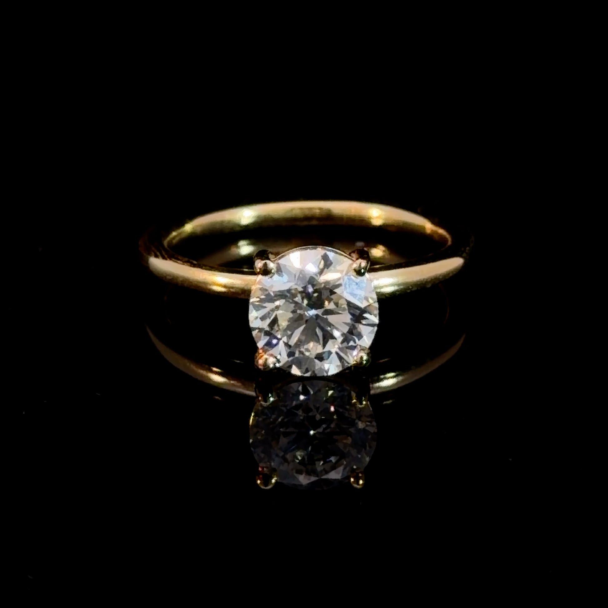 1.55ct Round Cut Lab Diamond Solitaire Ring