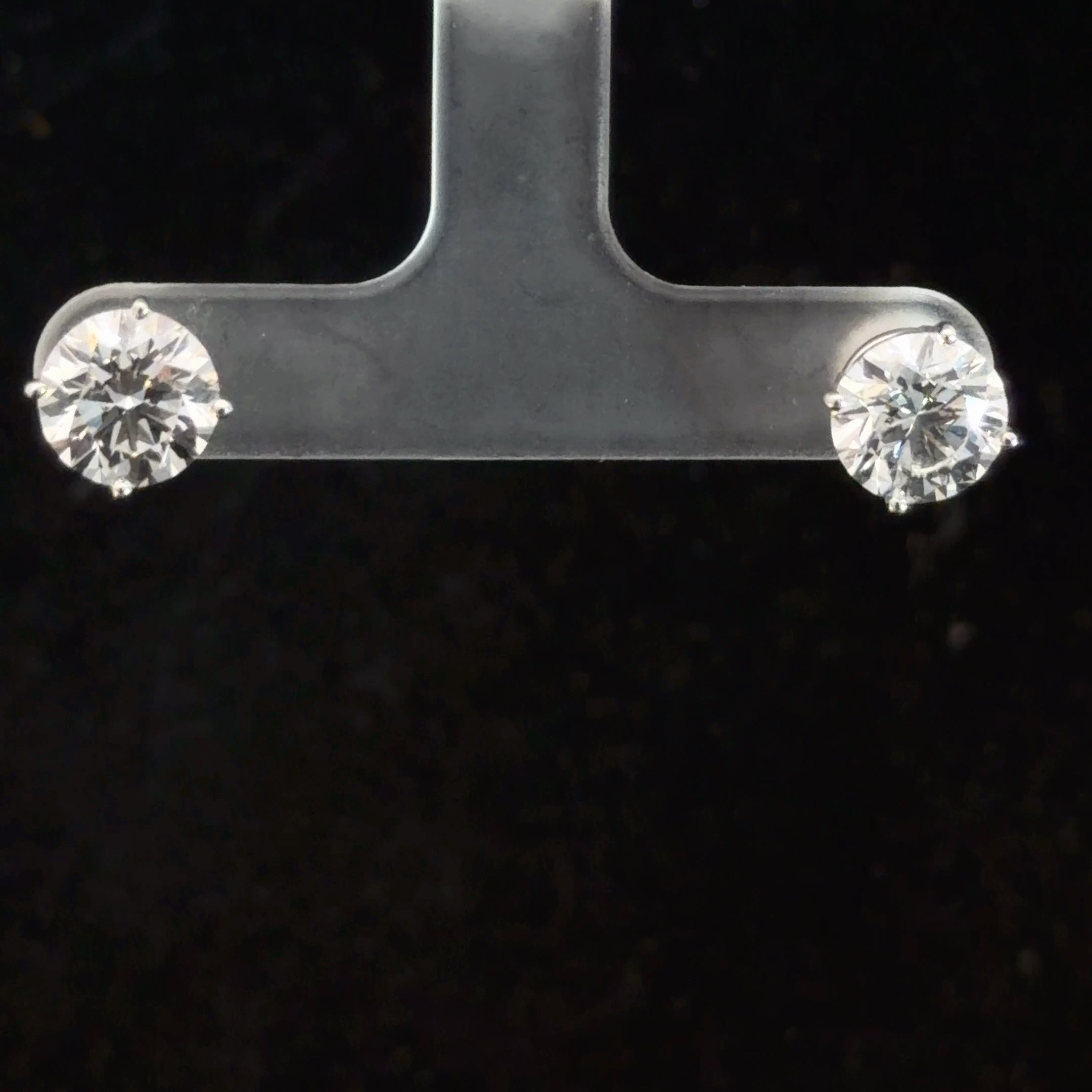 4CT Round Lab Diamond Studs