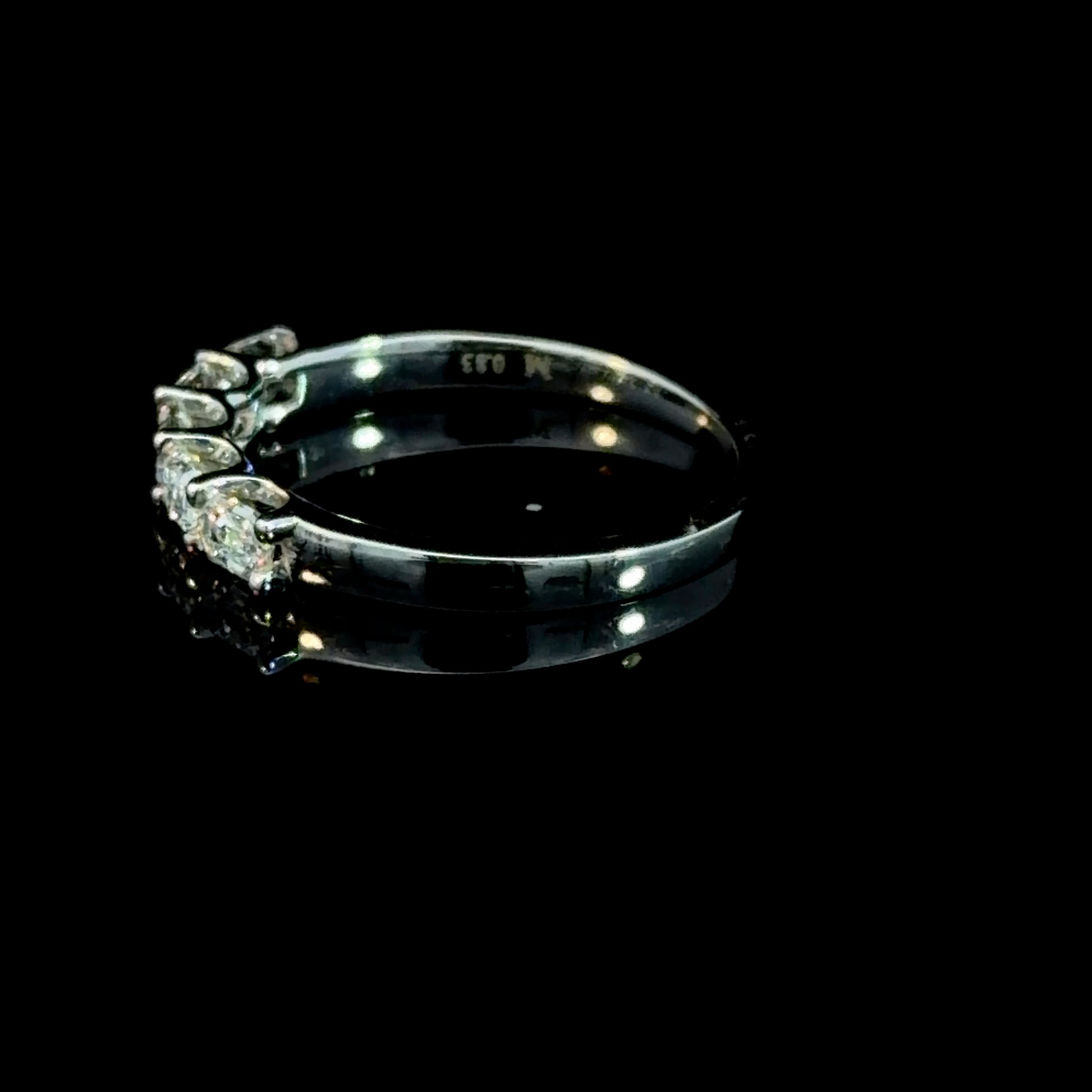 Half Way Emerald Cut Lab Diamond Band